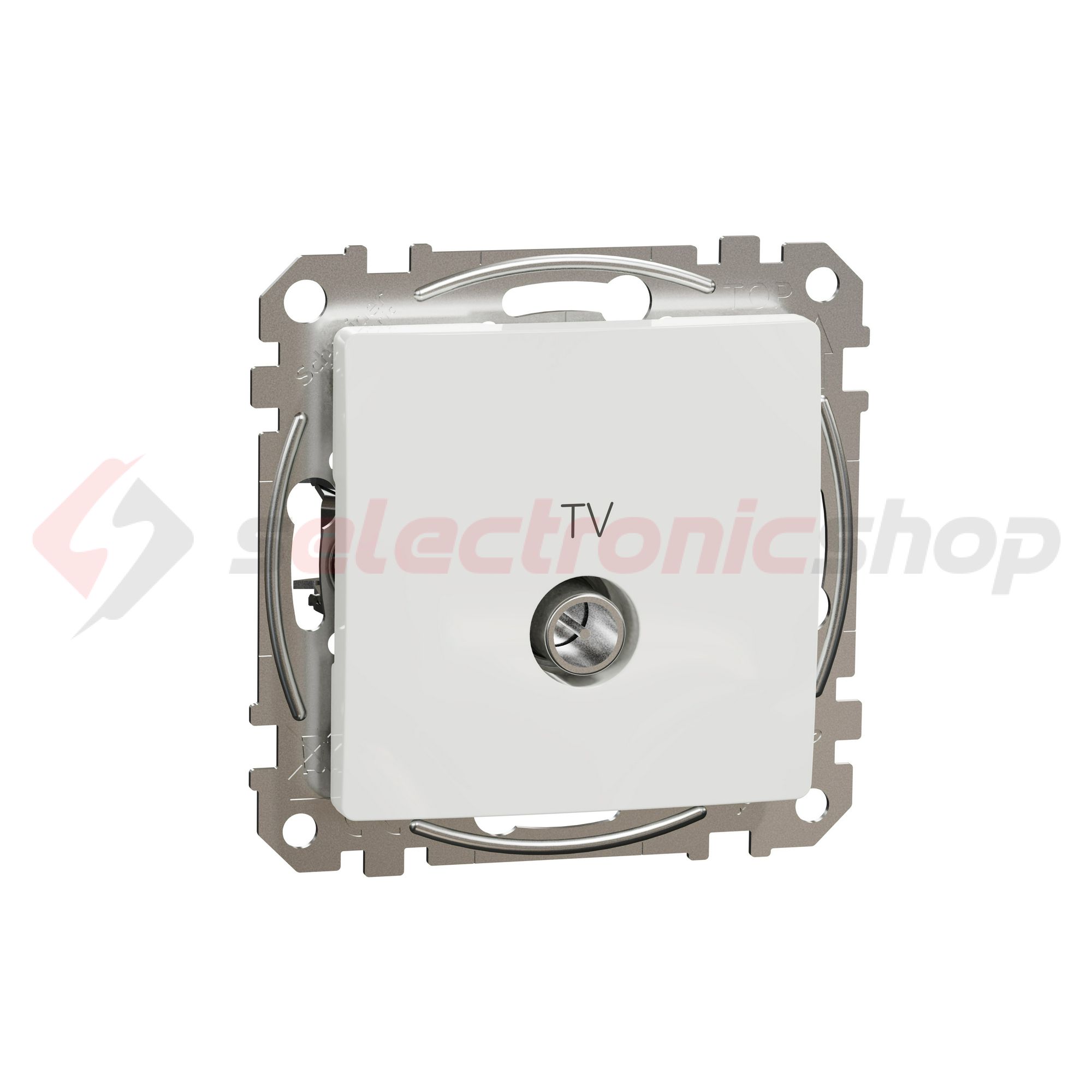 SednaÚj antenna aljzat betét közp. fedéllel TV koax átmenő 7dB műanyag fehér Schneider - SDD111474