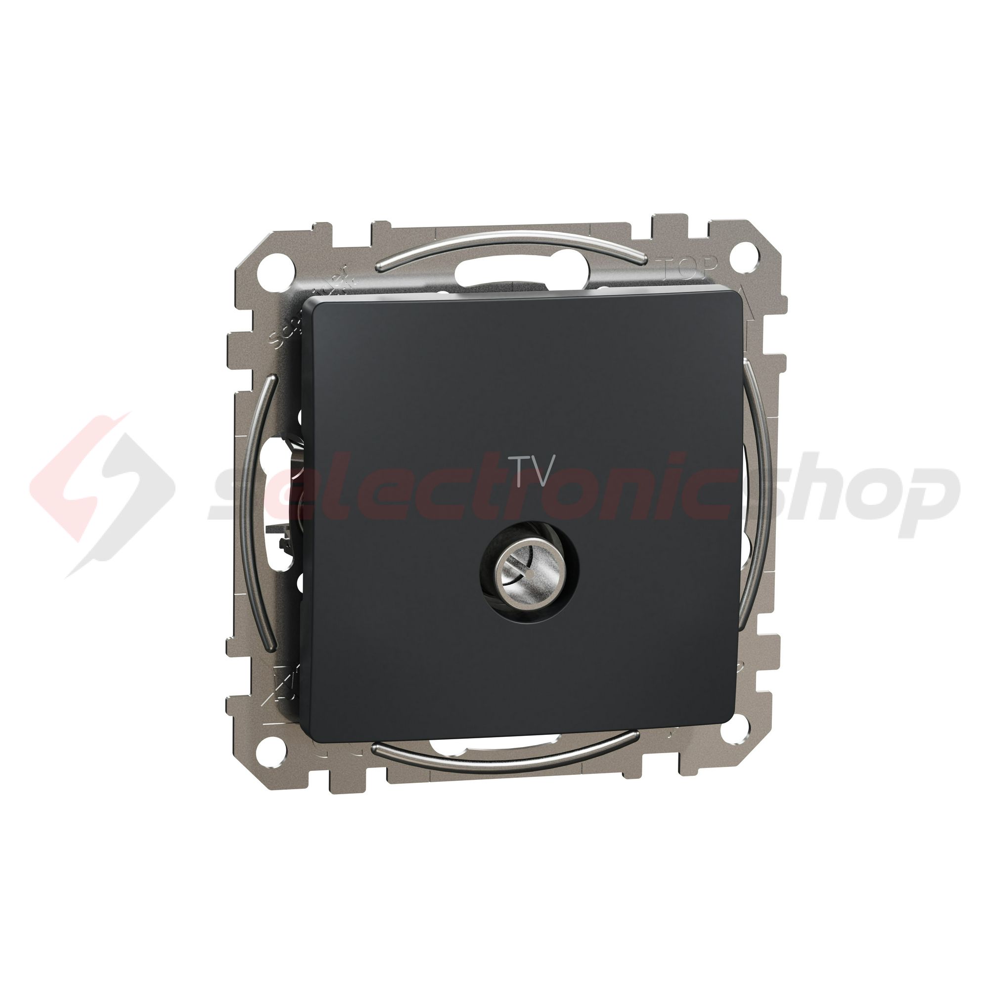 SednaÚj antenna aljzat betét közp. fedéllel TV koax végzáró 4dB műanyag antracit Schneider - SDD114471