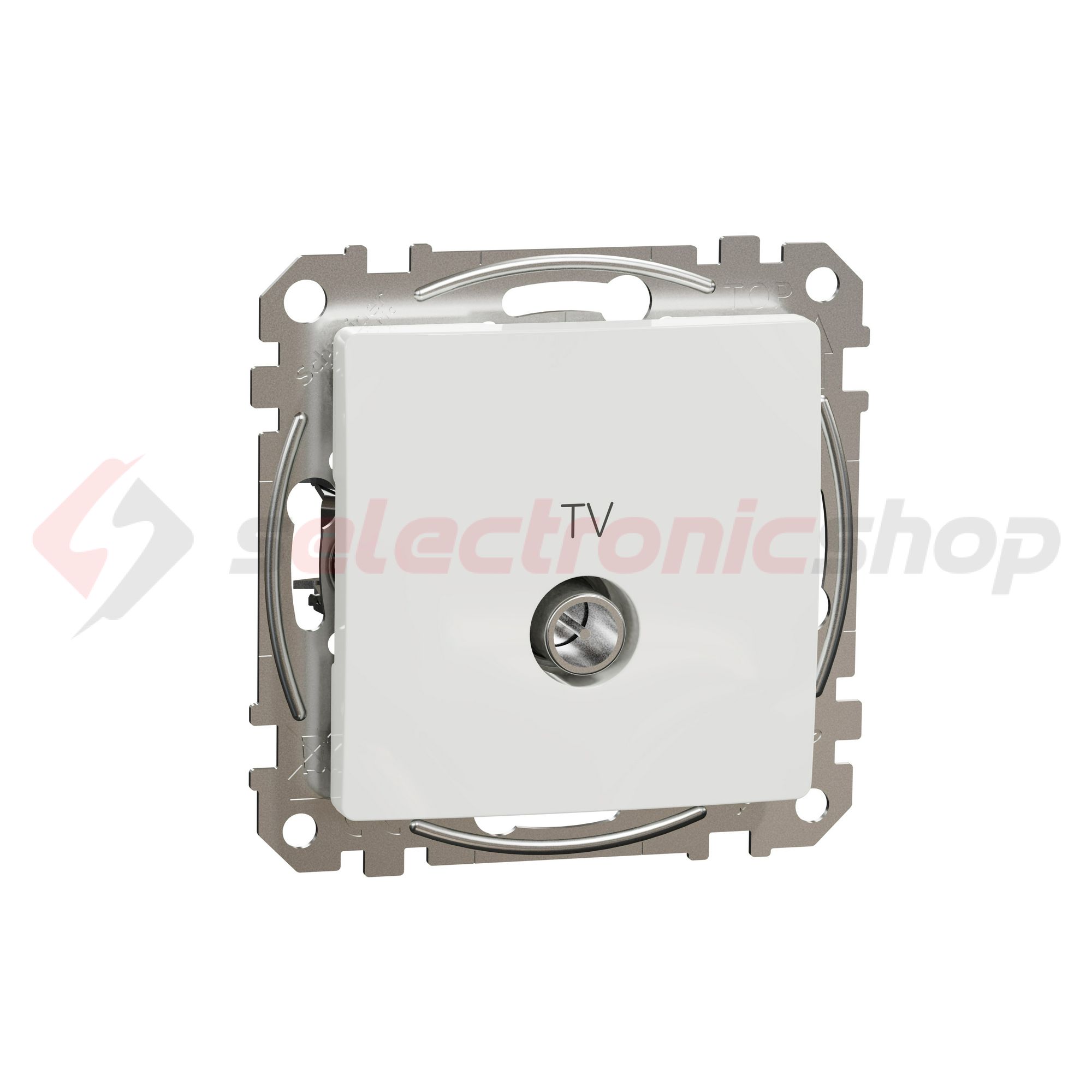 SednaÚj antenna aljzat betét közp. fedéllel TV koax végzáró 4dB műanyag fehér Schneider - SDD111471