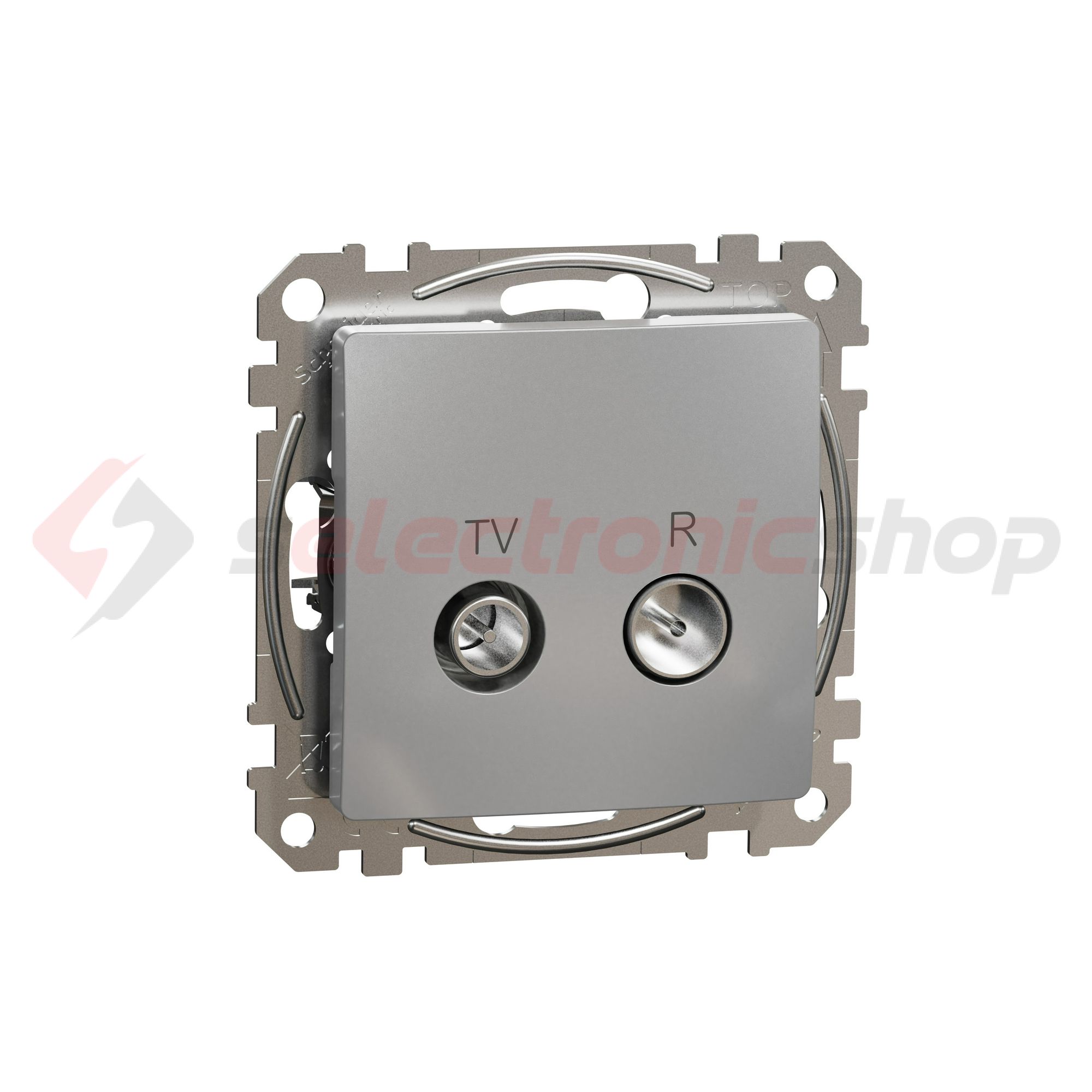 SednaÚj antenna aljzat betét közp. fedéllel TV-R koax végzáró 4dB műanyag alumínium Schneider - SDD113471R