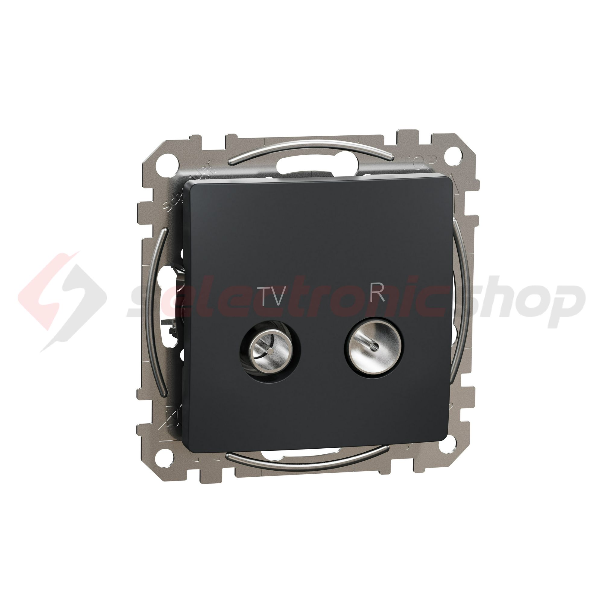 SednaÚj antenna aljzat betét közp. fedéllel TV-R koax végzáró 4dB műanyag antracit Schneider - SDD114471R