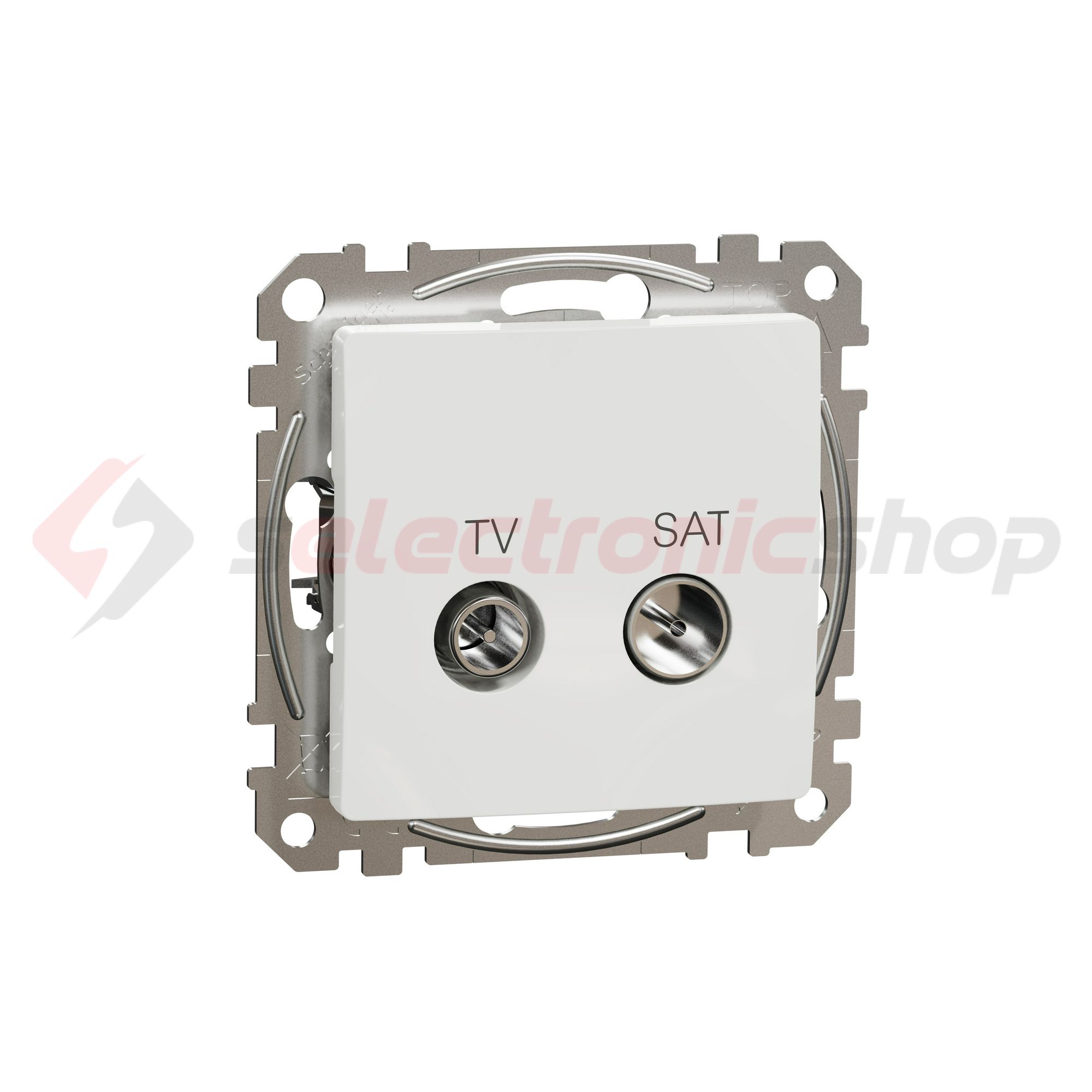 SednaÚj antenna aljzat betét közp. fedéllel TV-SAT koax végzáró 4dB műanyag fehér Schneider - SDD111471S