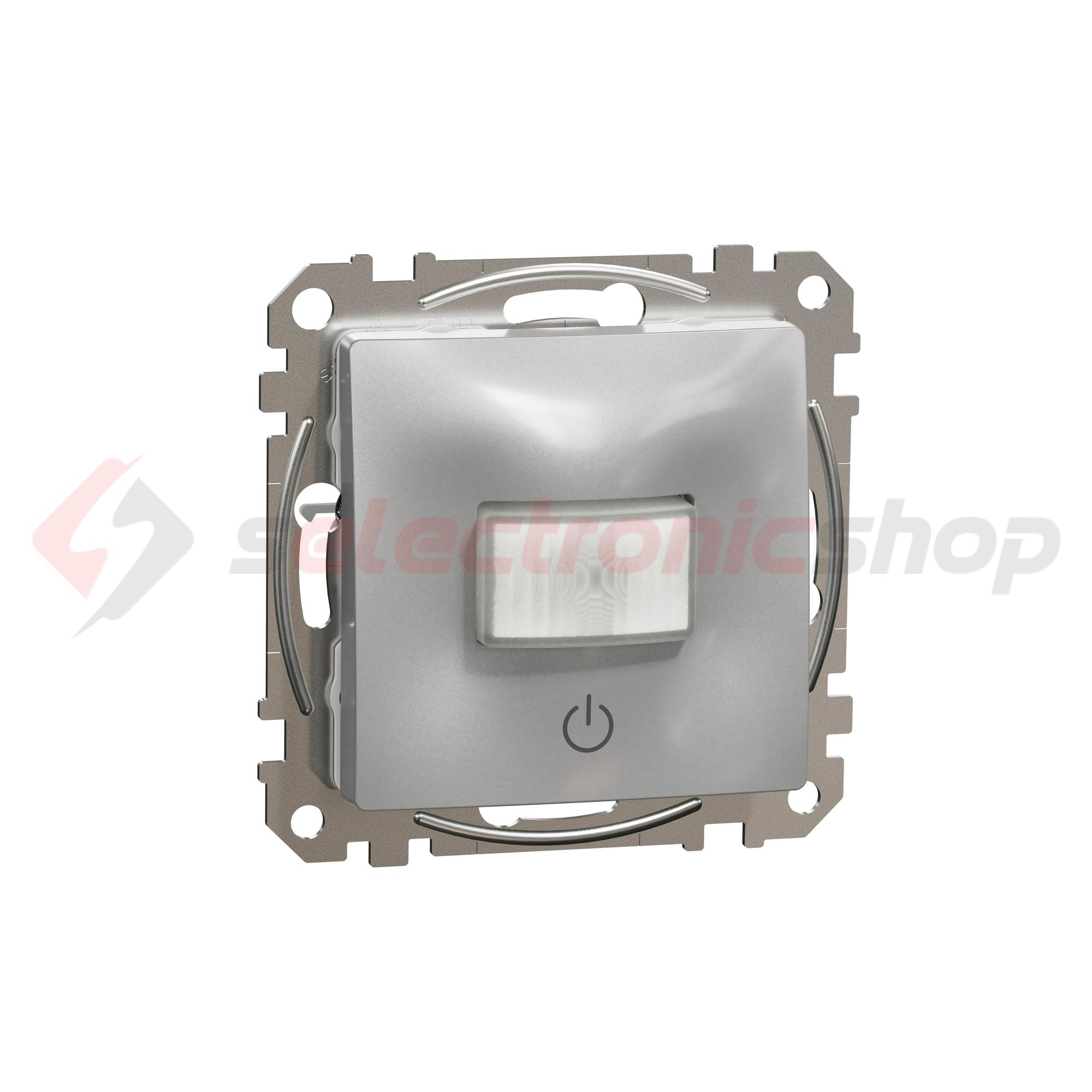 SednaÚj mozgásérzékelő nyomóval 160° 10A alumínium 2200W 230V IP20 süllyesztett Schneider - SDD113504