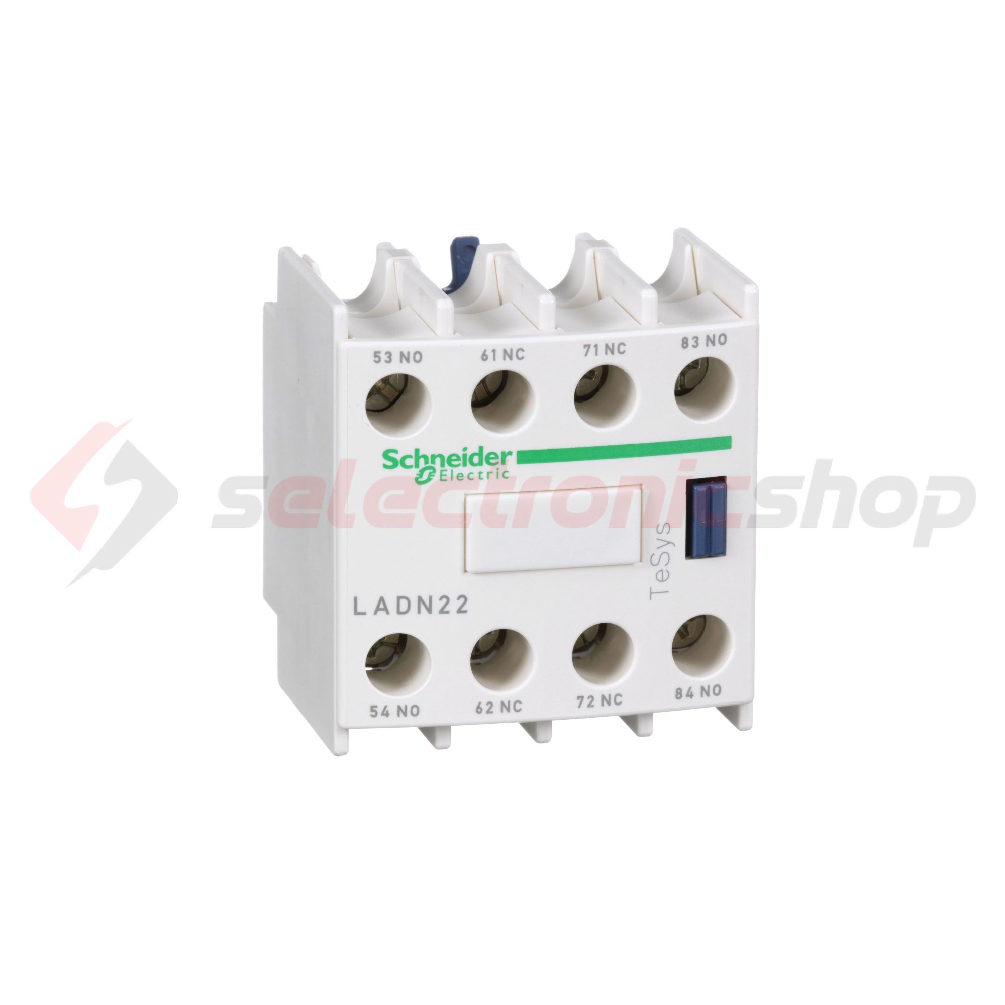 Segédérintkező blokk D-hez előlapra rádugható 2-z 2-ny 10A/AC15/230V TeSys LAD-N Schneider - LADN22