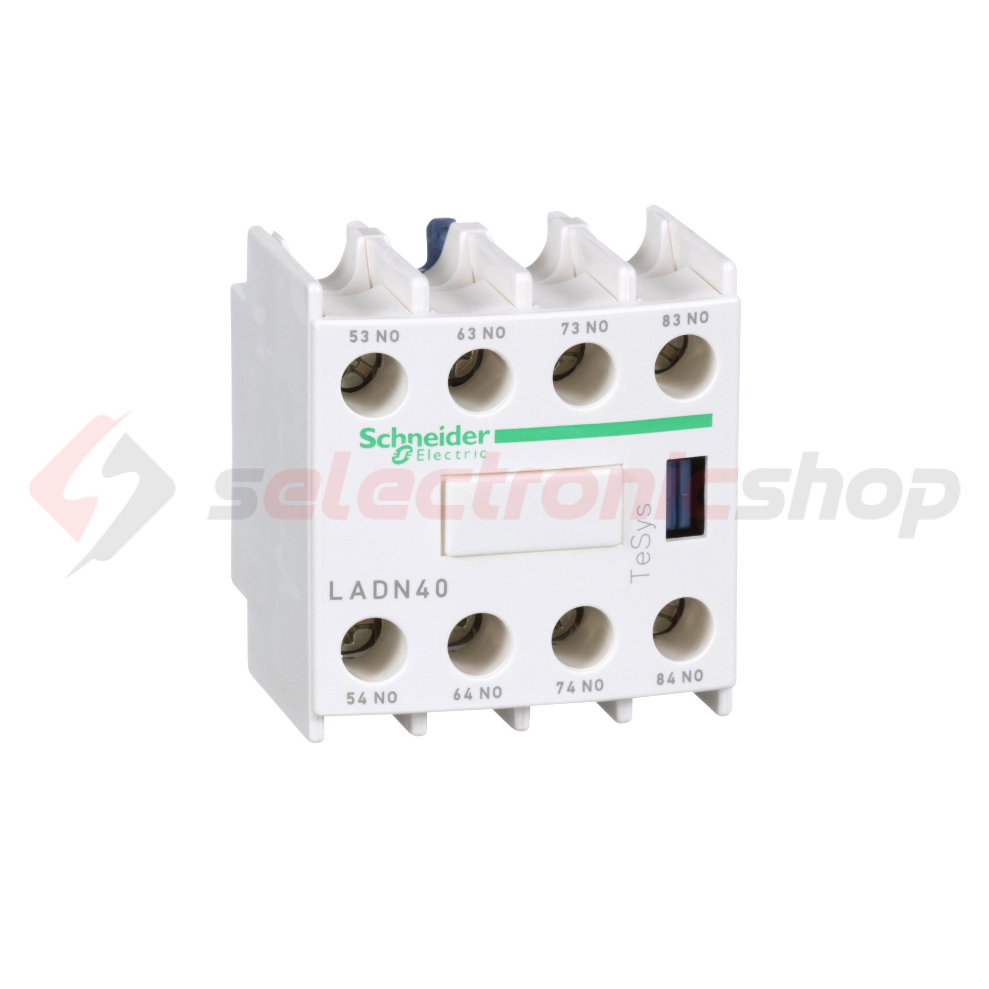 Segédérintkező blokk D-hez előlapra rádugható 4-z 10A/AC15/230V csavaros TeSys LAD-N Schneider - LADN40