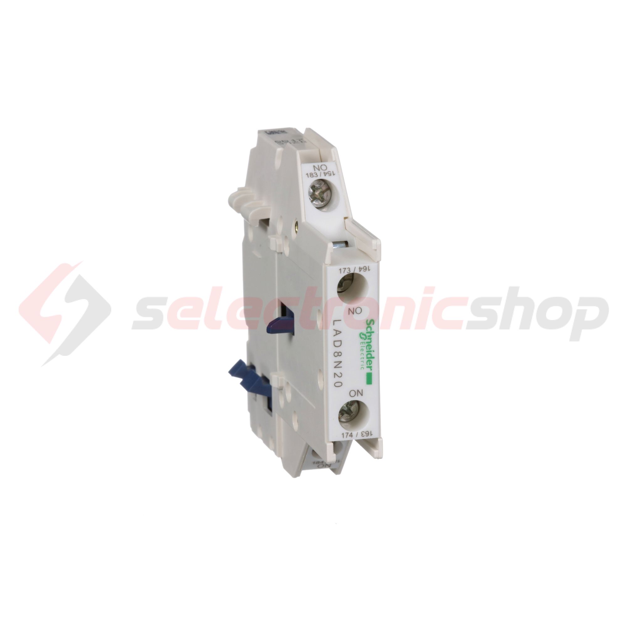 Segédérintkező blokk D-hez oldalra rádugható 2-z 10A/AC15/230V csavaros TeSys LAD-8 Schneider - LAD8N20