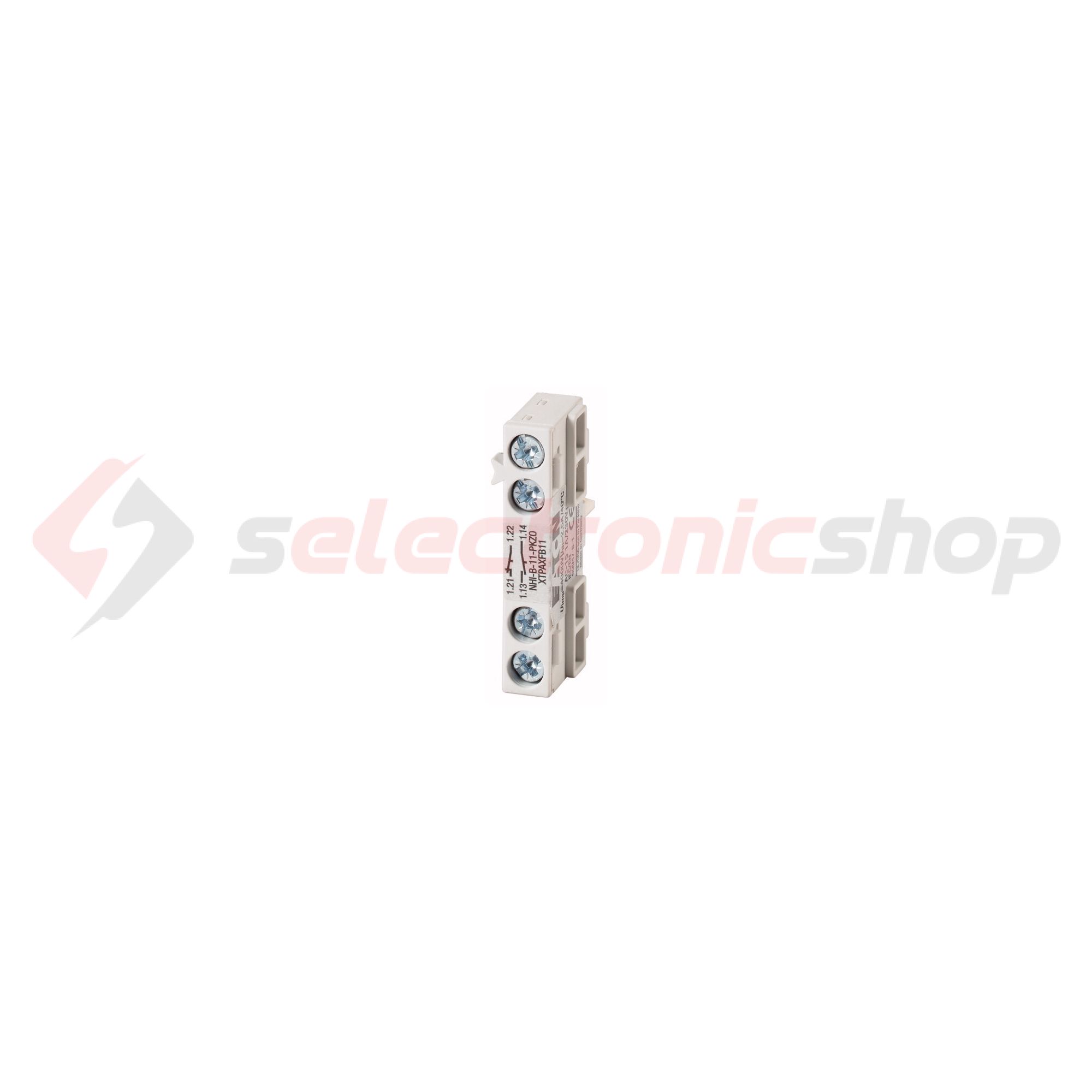 Segédérintkező blokk motorvédőhöz előlapra rádugható 1-z 1-ny 1A/AC15/230V NHI-B-11-PKZ0 EATON - 208277