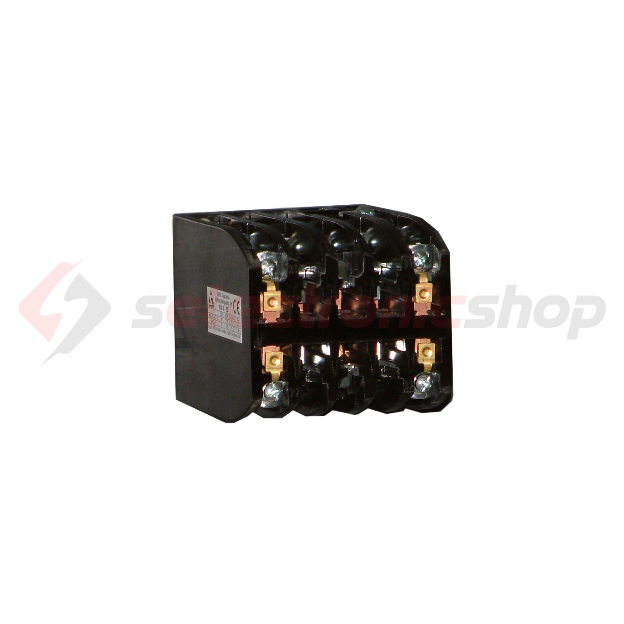 Segédkontaktor (s.kapcsoló) 4z 4ny 220-230V50Hz kalapsín/csavaros DIL0-44S/220-230V AC Ganz KK - 299-3830-650-DL