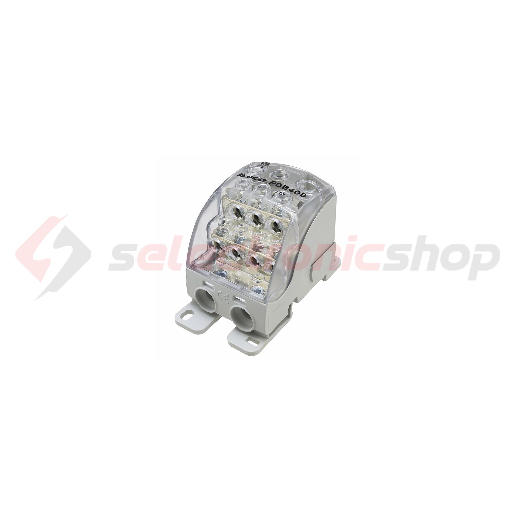 Sorkapocs elosztóblokk 250A sínrepattintható 1x120+2x35+3x25+4x16mm2  PDB400 (PVB250) LEIPOLD - 082080-0-3