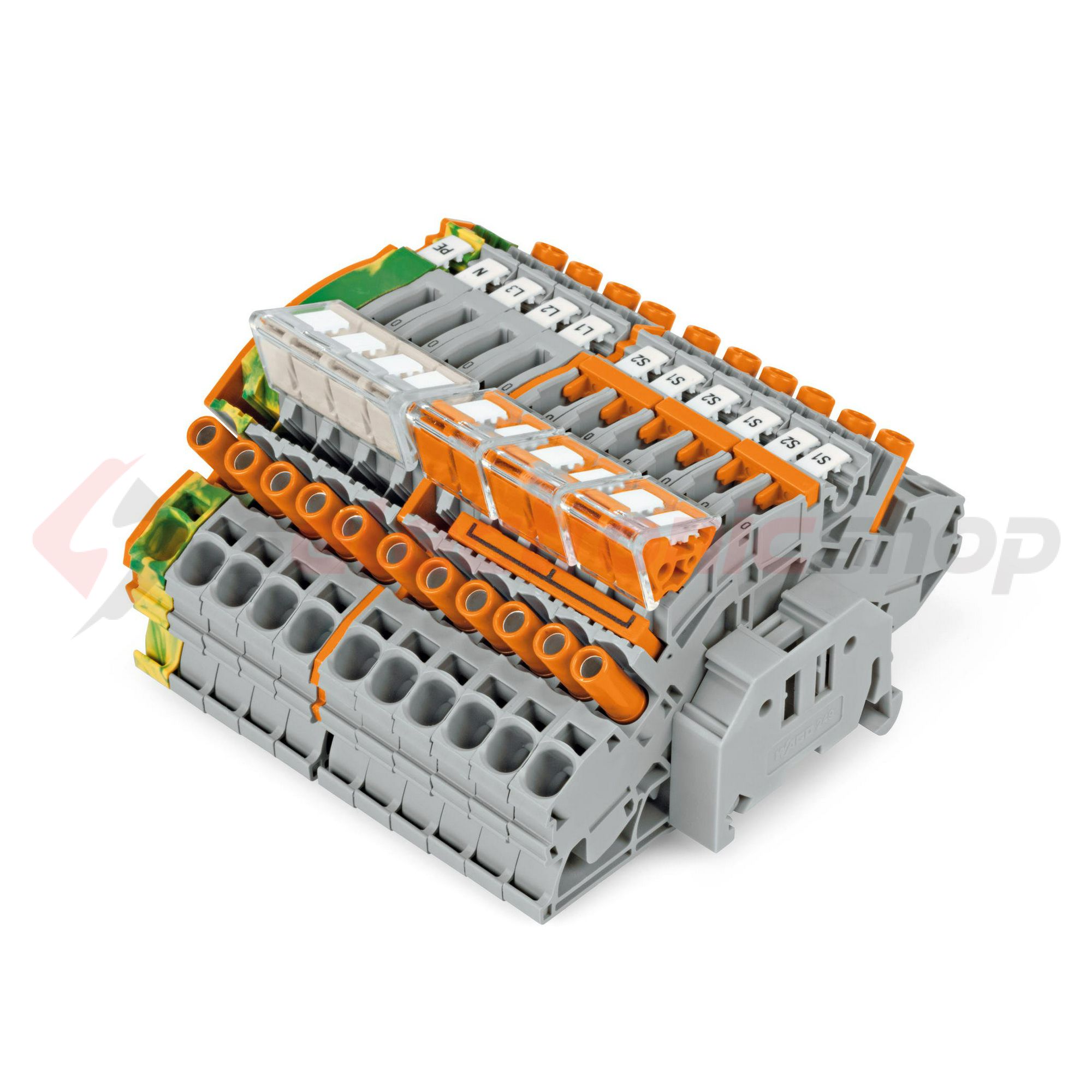 Sorkapocsblokk áram/feszültség mérőkörökhöz (mérő-bontó) 6mm2-vezetőér WAGO - 2007-8873