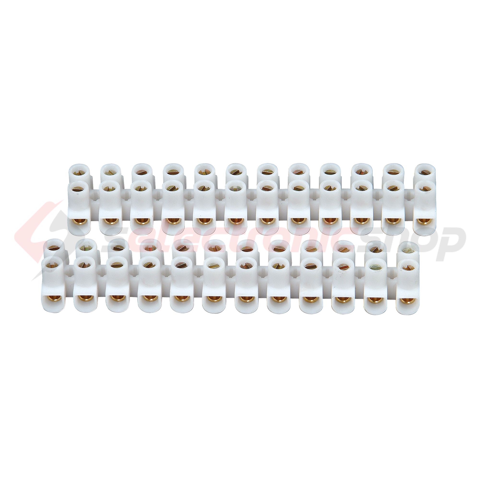 Sorkapocssáv darabolható 12P 41A 450V termoplaszt 4-6mm2/sokerű 2.5-6mm2/tömör fehér Kopp - 343701019