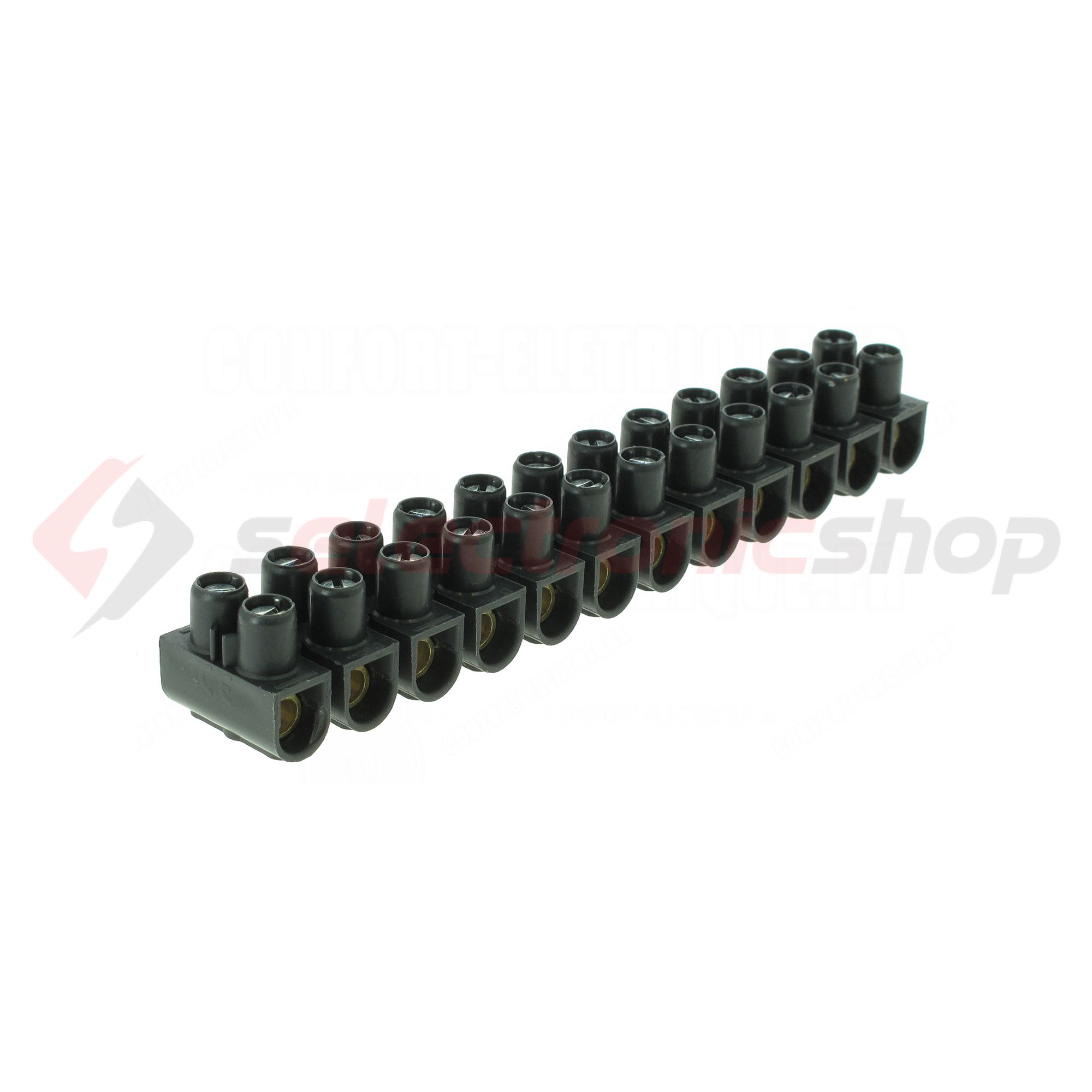 Sorkapocssáv darabolható 12P termoplaszt fekete csavaros LEGRAND - 034217