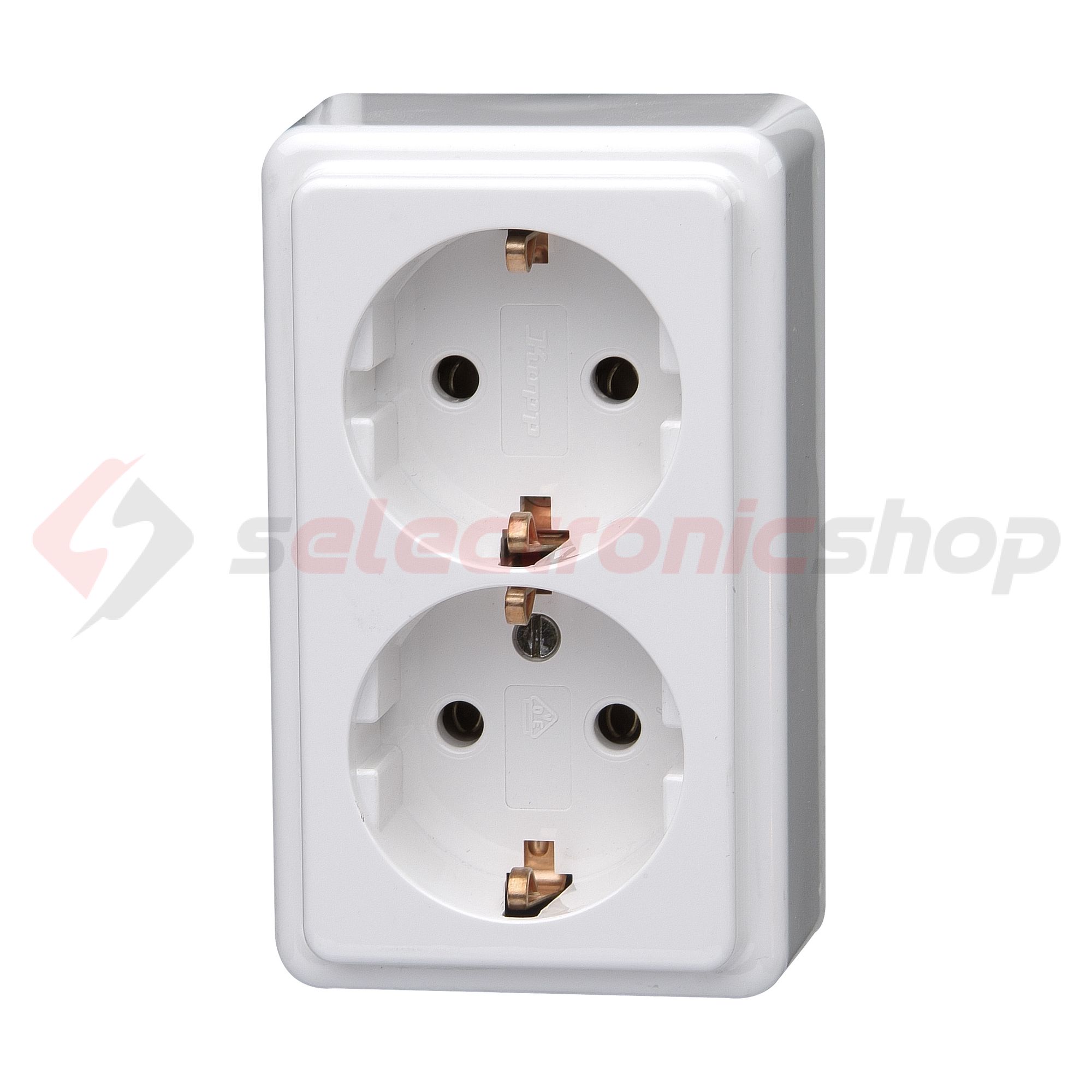 Standard 162/2 dugalj függőleges földelt fehér IP20 falonkívüli csavaros Kopp - 102502002