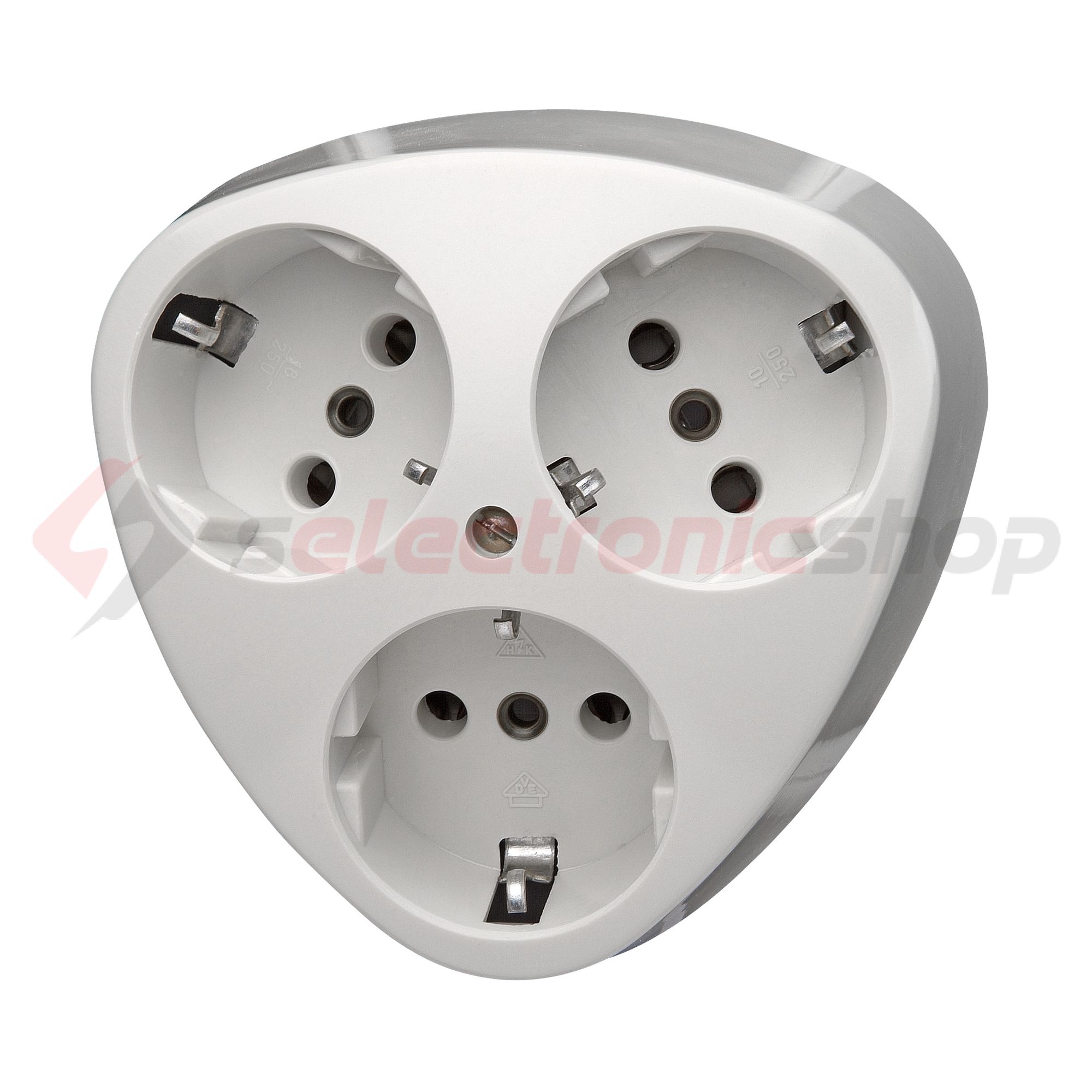 Standard 162/3 dugalj földelt fehér IP20 süllyesztett csavaros Kopp - 111402005