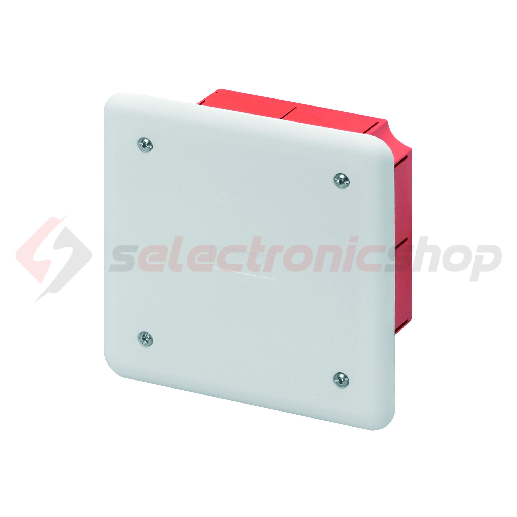 Süllyesztett kötő-/szerelvénydoboz DIN-sínnel négyzetes 92mm x 92mm x műanyag piros 48PT GEWISS - GW48001