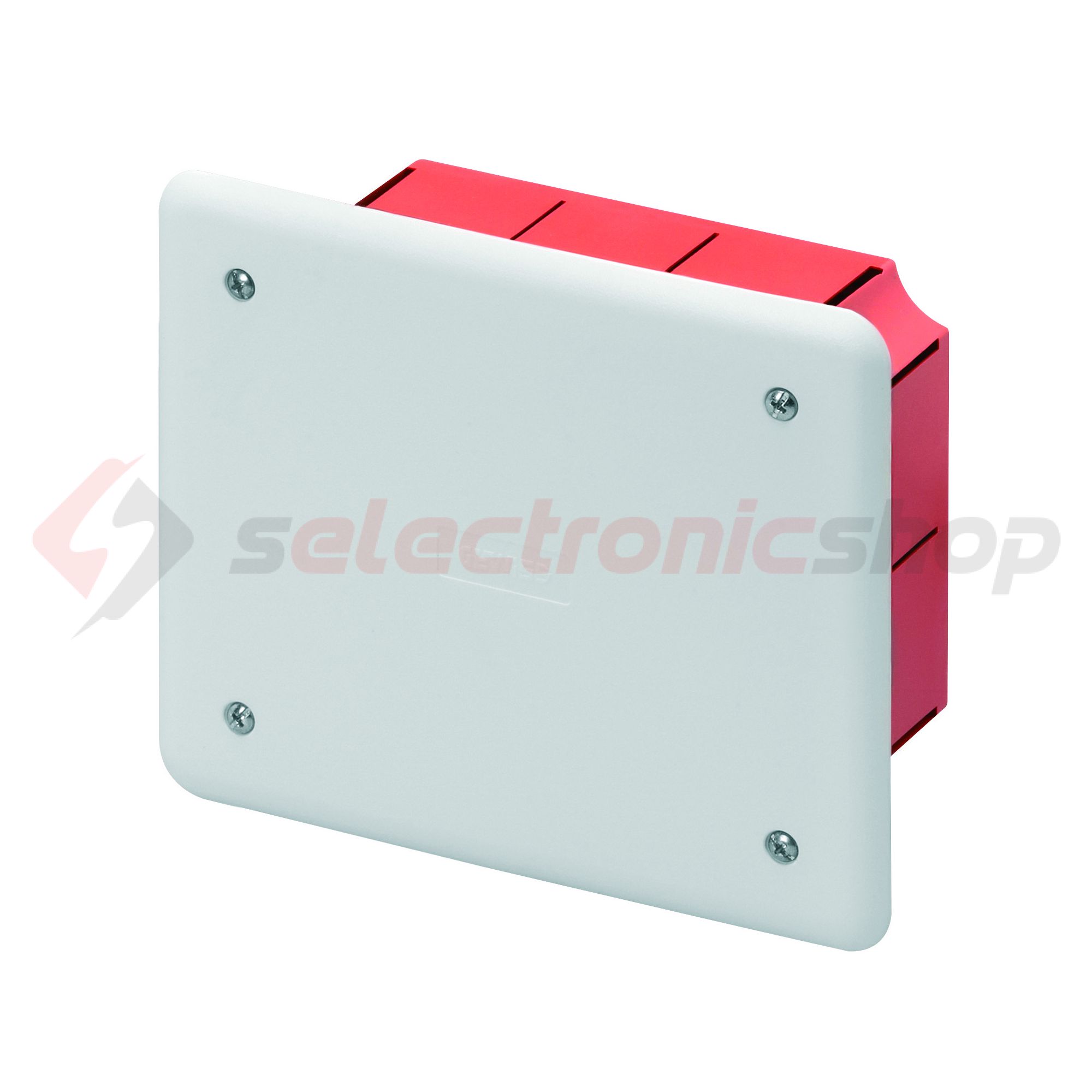 Süllyesztett kötő-/szerelvénydoboz DIN-sínnel téglalap 118mm x 96mm x műanyag piros 48PT GEWISS - GW48002