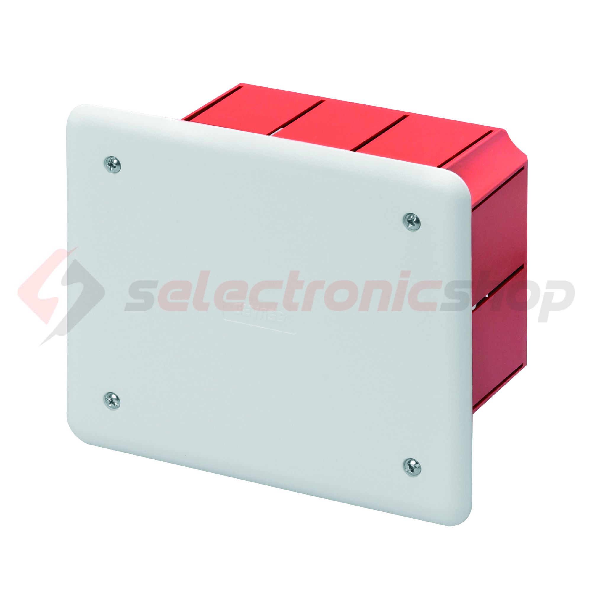 Süllyesztett kötő-/szerelvénydoboz DIN-sínnel téglalap 118mm x 96mm x műanyag piros 48PT GEWISS - GW48003