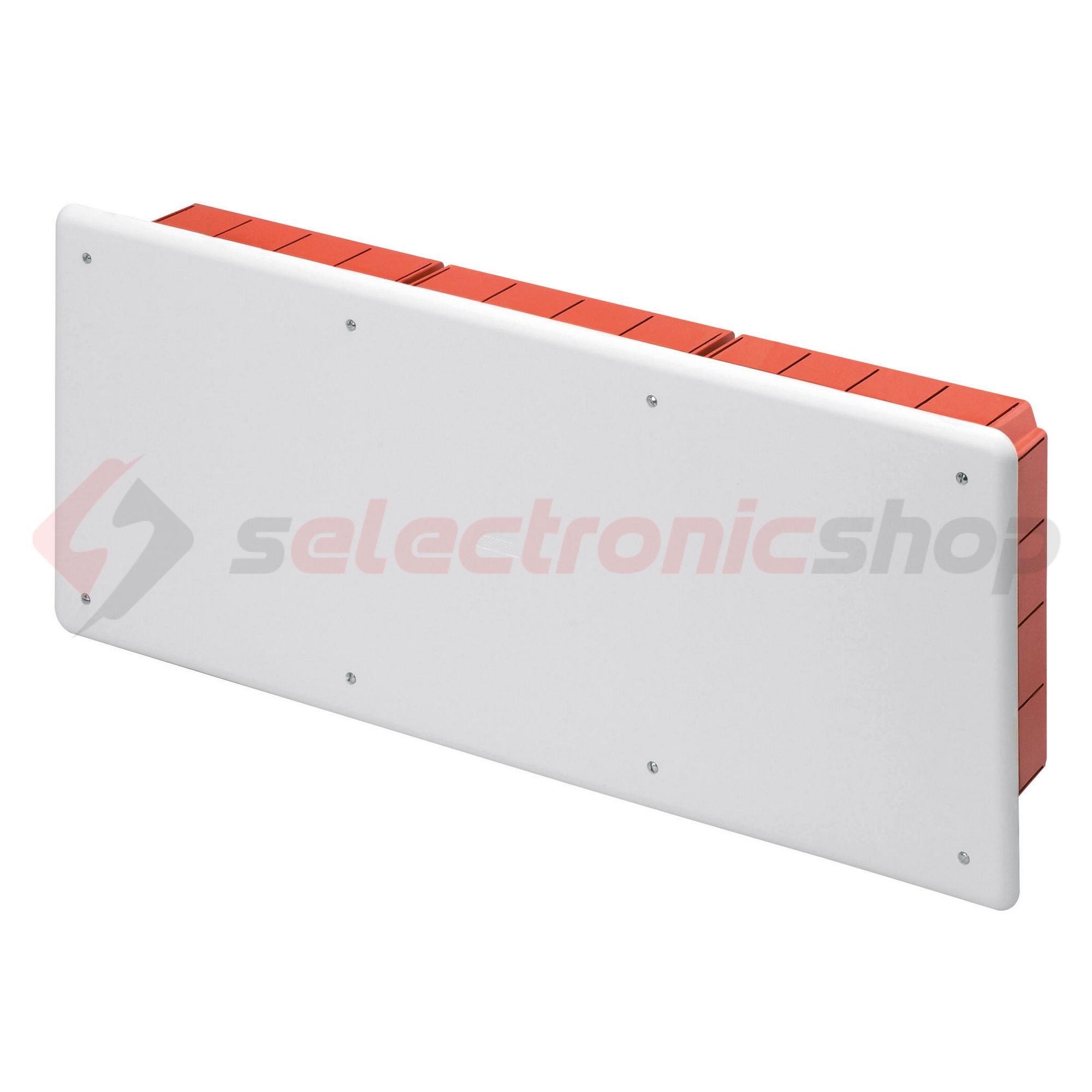 Süllyesztett kötő-/szerelvénydoboz DIN-sínnel téglalap 516mm x 202mm x műanyag piros 48PT GEWISS - GW48010