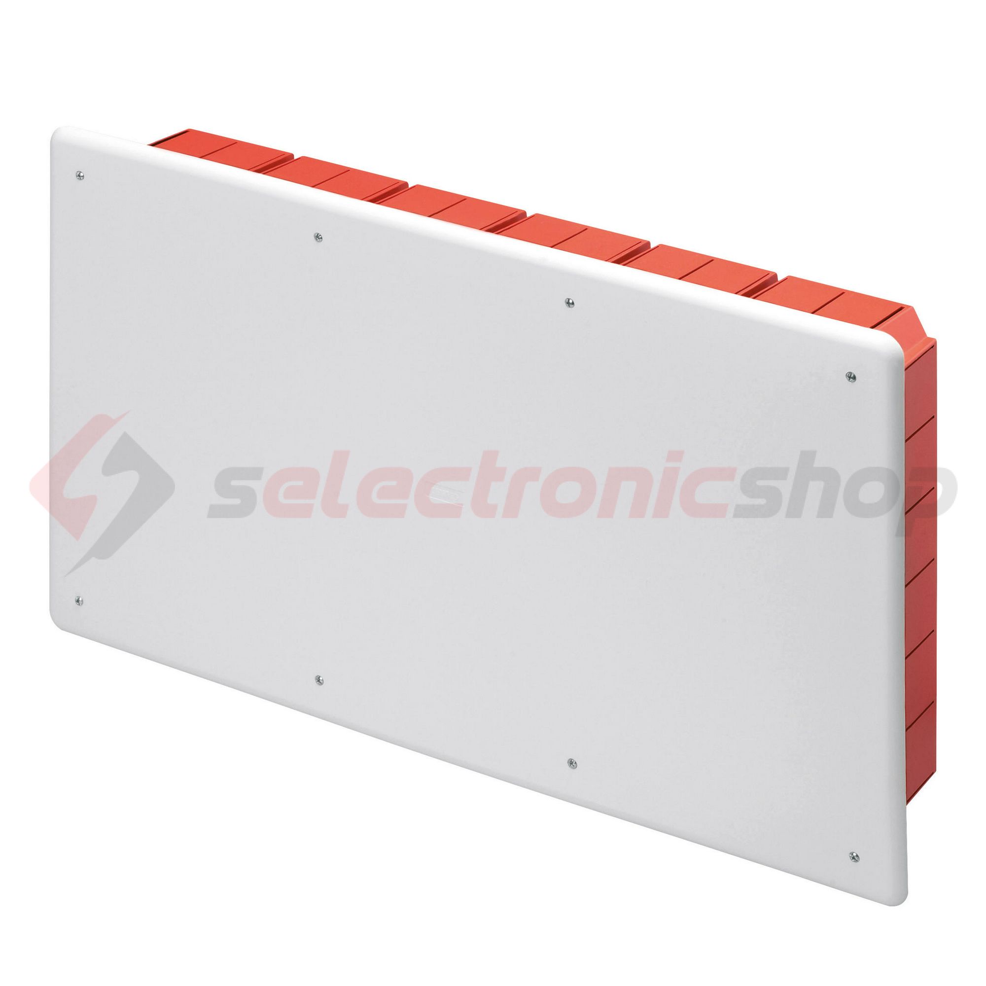 Süllyesztett kötő-/szerelvénydoboz DIN-sínnel téglalap 516mm x 294mm x műanyag piros 48PT GEWISS - GW48011