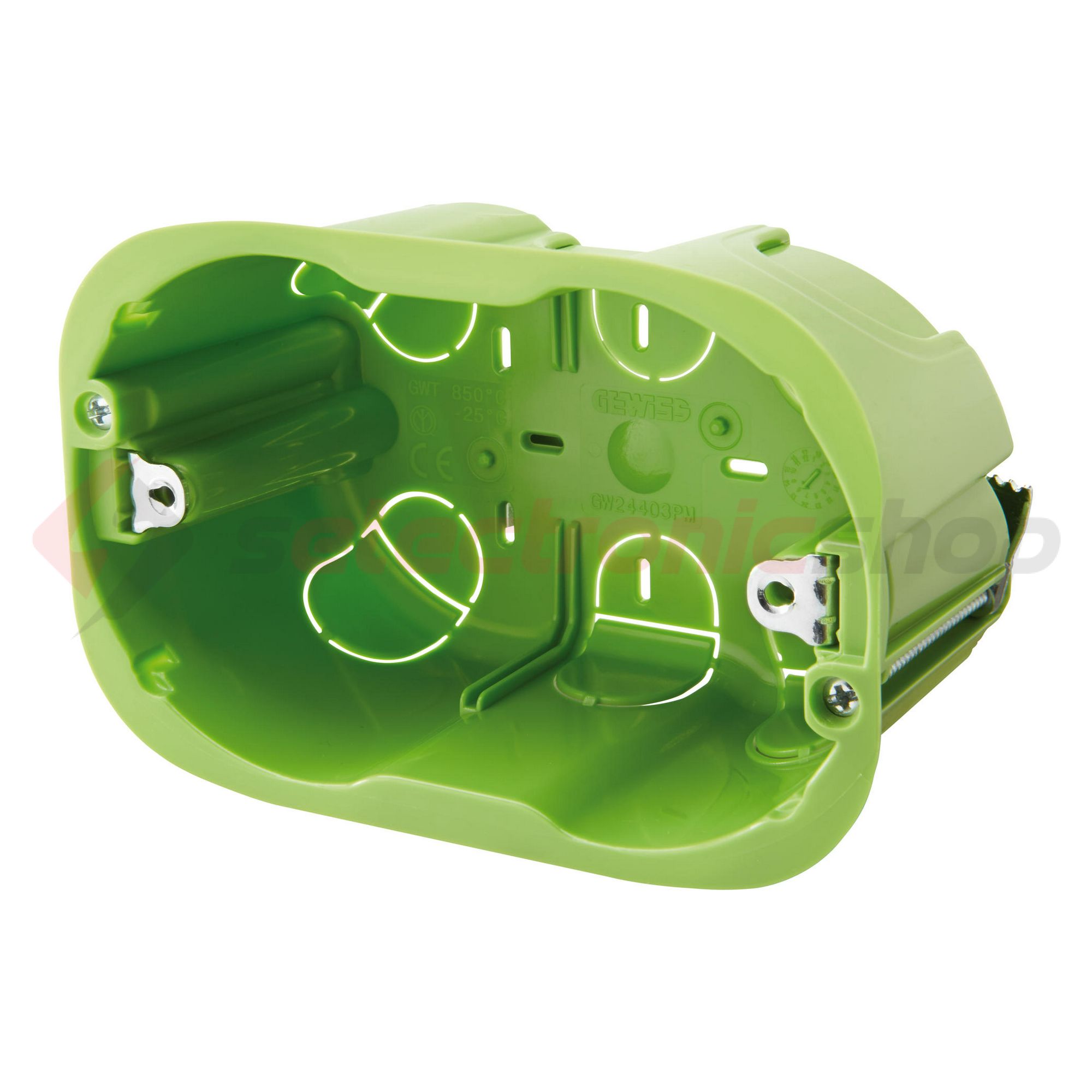 Süllyesztett szerelvénydoboz Chorus (IT) 1-es téglalap 110mm 73mm x műanyag zöld Chorus GEWISS - GW24403PM