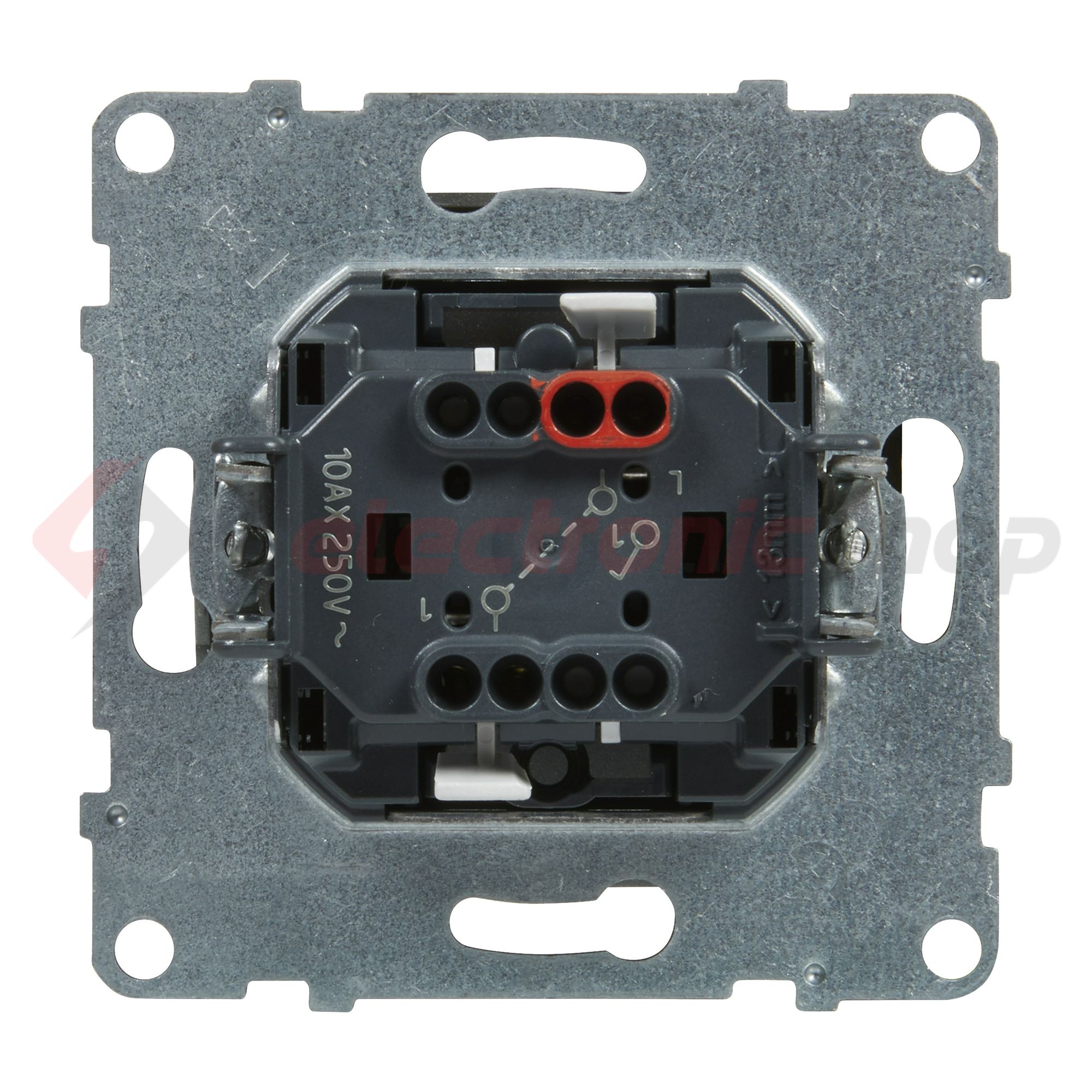 Suno 101 1P kapcsoló 101 1P kapcsoló betét közp. fedéllel alumínium süllyesztett rugós LEGRAND - 721301