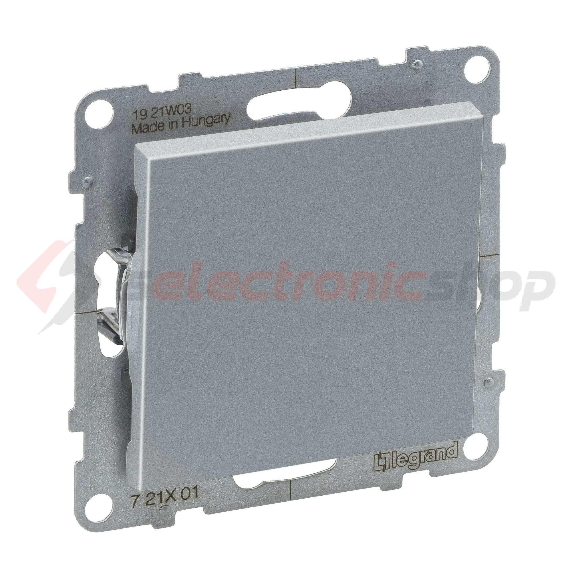 Suno 101 1P kapcsoló 101 1P kapcsoló betét közp. fedéllel alumínium süllyesztett rugós LEGRAND - 721301