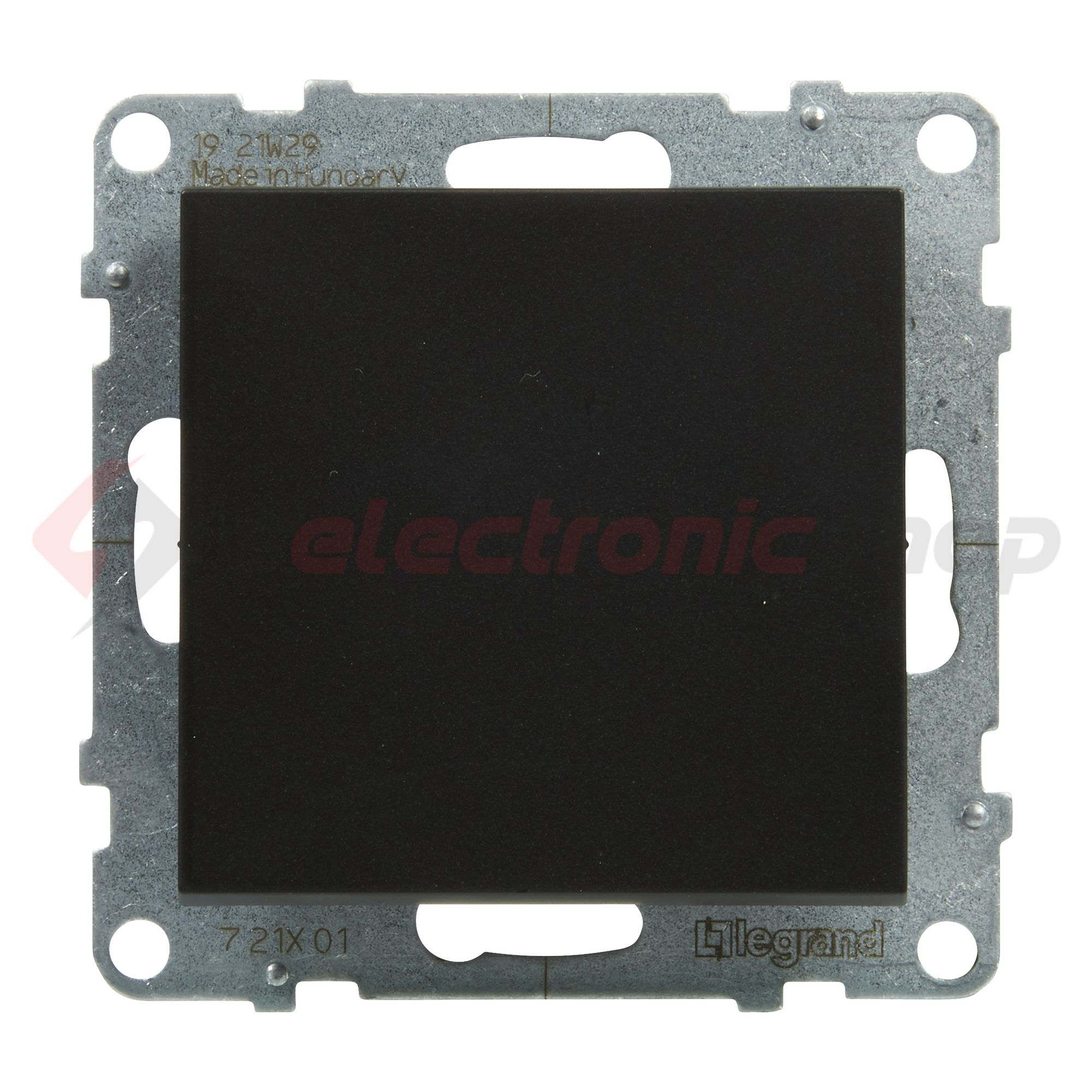 Suno 101 1P kapcsoló 101 1P kapcsoló betét közp. fedéllel fekete süllyesztett rugós IP20 LEGRAND - 721401