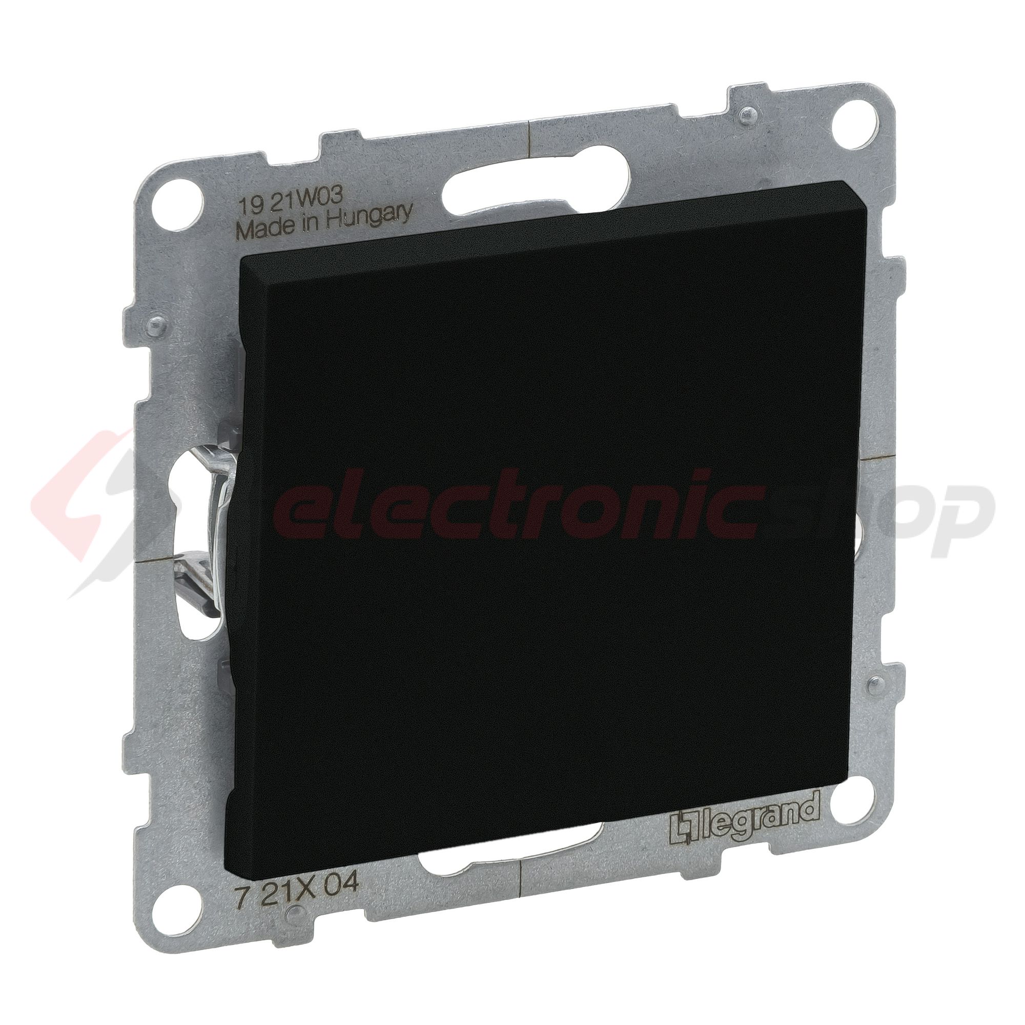 Suno 101 1P kapcsoló 101 1P kapcsoló betét közp. fedéllel fekete süllyesztett rugós IP20 LEGRAND - 721401