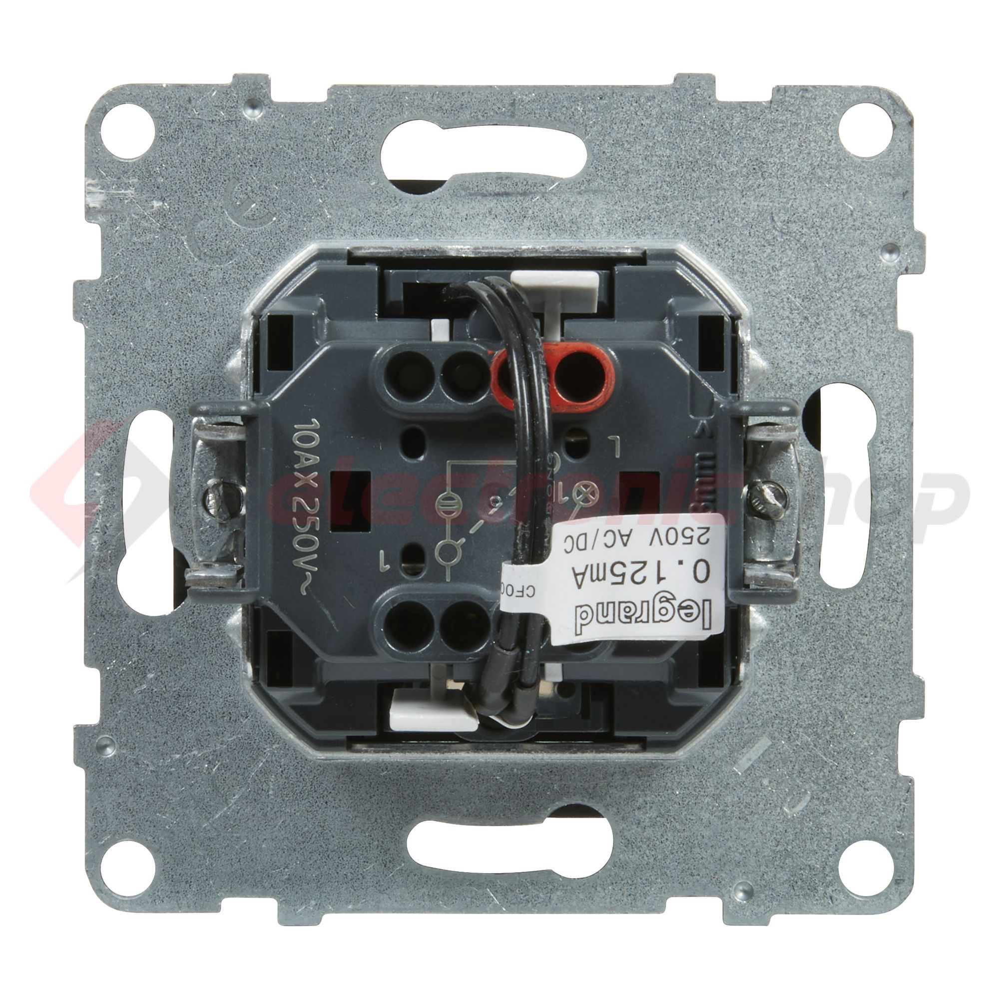 Suno 101 1P kapcsoló +jelzőfény 101 1P kapcsoló betét közp. fedéllel fekete süllyesztett LEGRAND - 721411