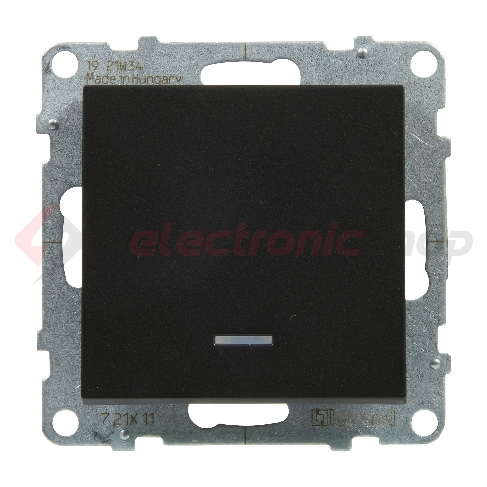 Suno 101 1P kapcsoló +jelzőfény 101 1P kapcsoló betét közp. fedéllel fekete süllyesztett LEGRAND - 721411