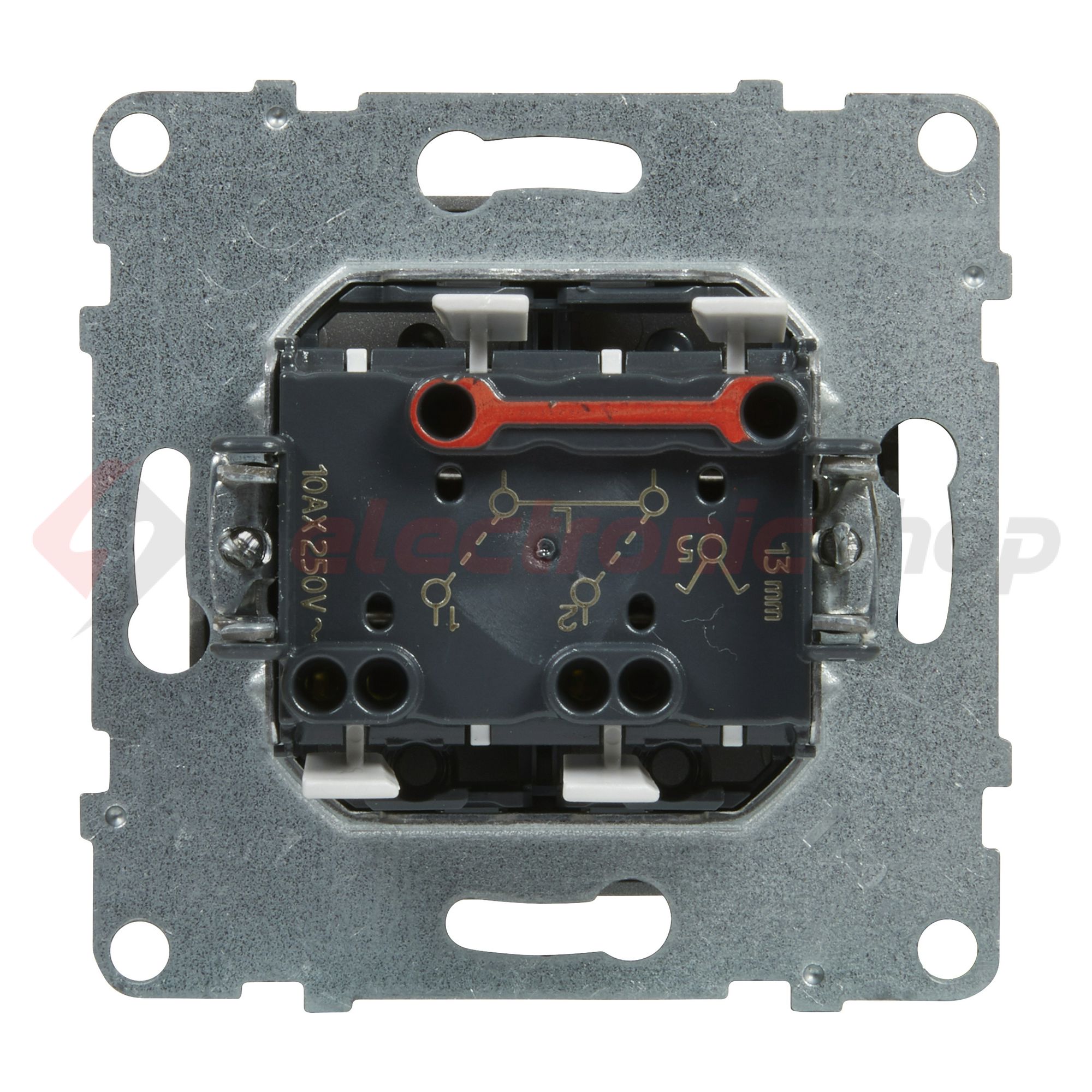 Suno 105 2x1P csillárkapcsoló 101 1P kapcsoló betét közp. fedéllel alumínium süllyesztett LEGRAND - 721305