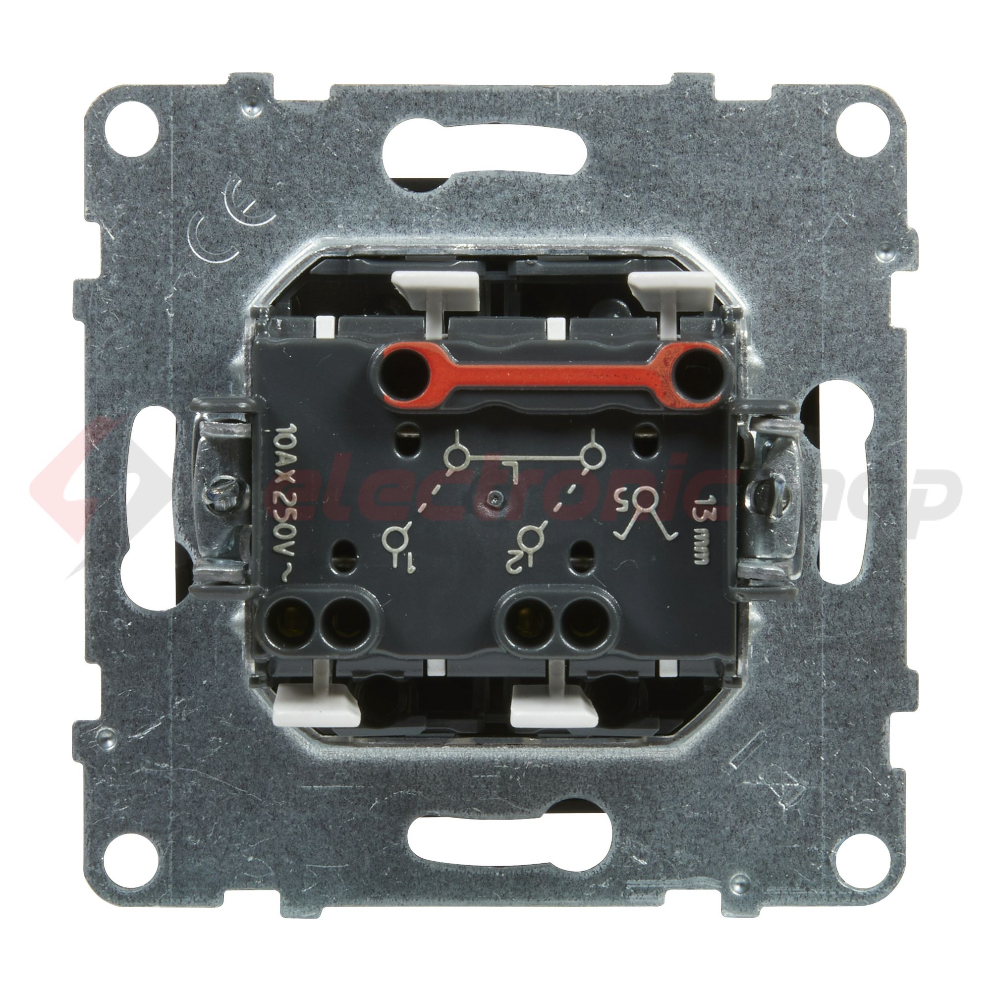 Suno 105 2x1P csillárkapcsoló 101 1P kapcsoló betét közp. fedéllel fekete süllyesztett LEGRAND - 721405