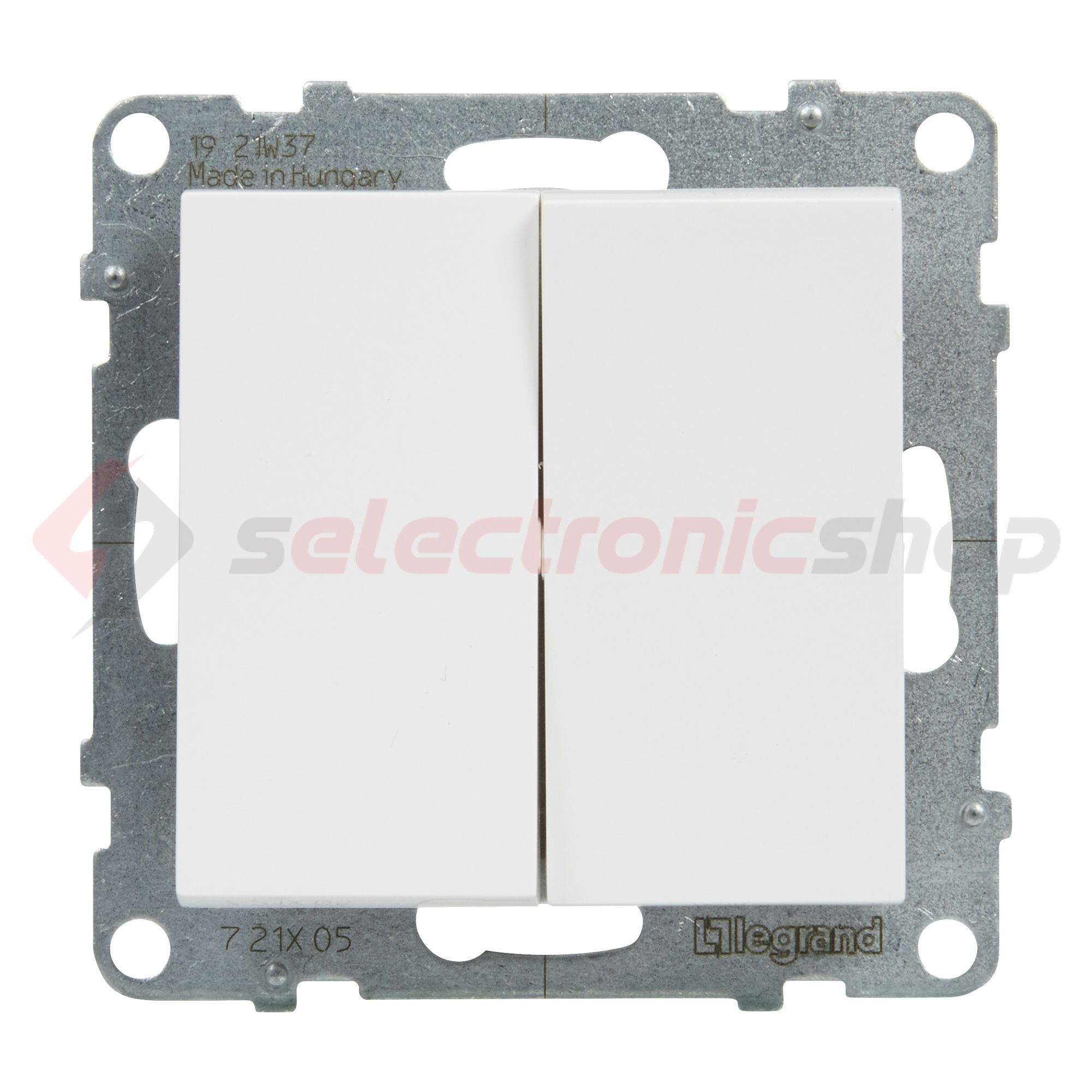 Suno 105 2x1P csillárkapcsoló 105 2x1P csillárkapcsoló betét közp. fedéllel fehér rugós LEGRAND - 721105