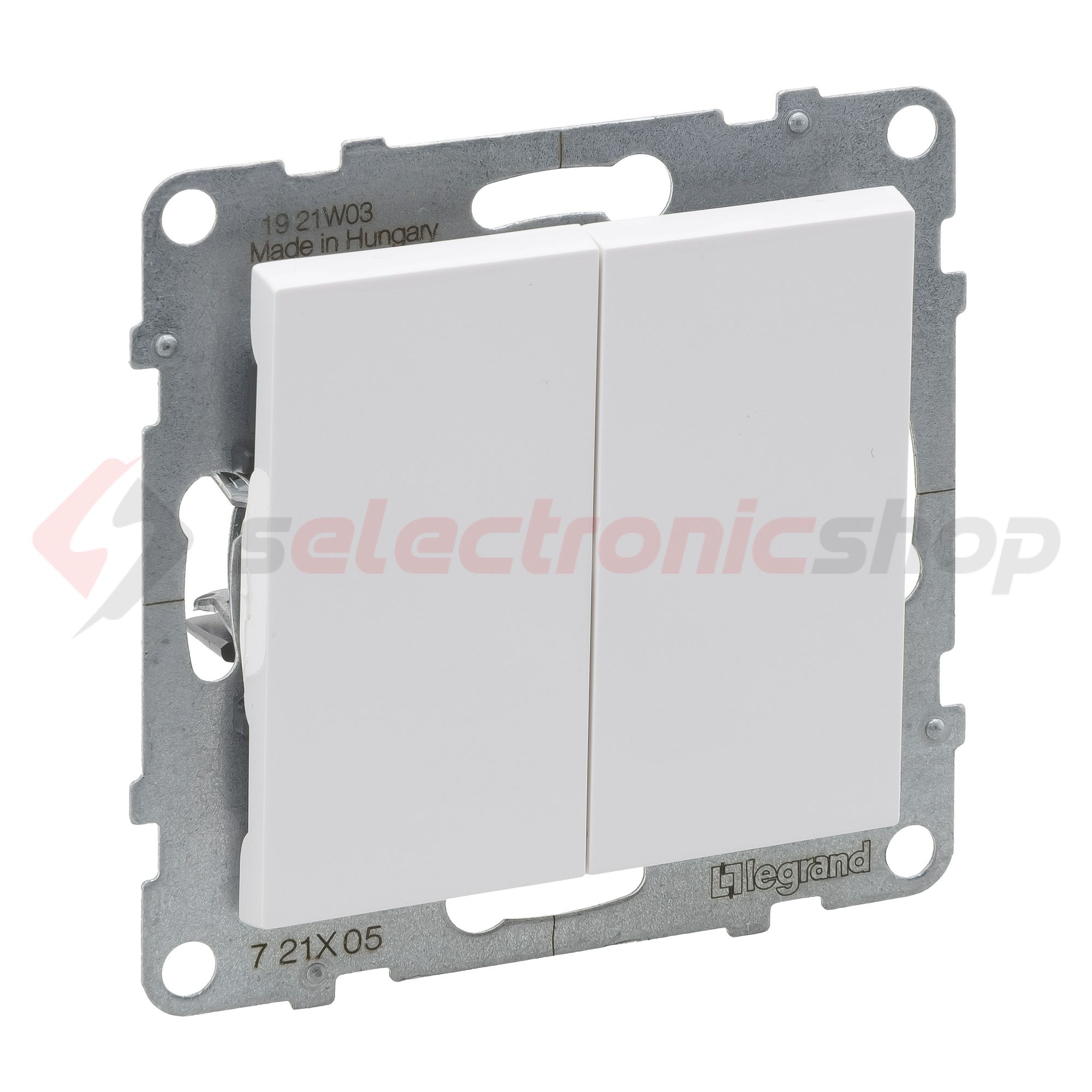 Suno 105 2x1P csillárkapcsoló 105 2x1P csillárkapcsoló betét közp. fedéllel fehér rugós LEGRAND - 721105