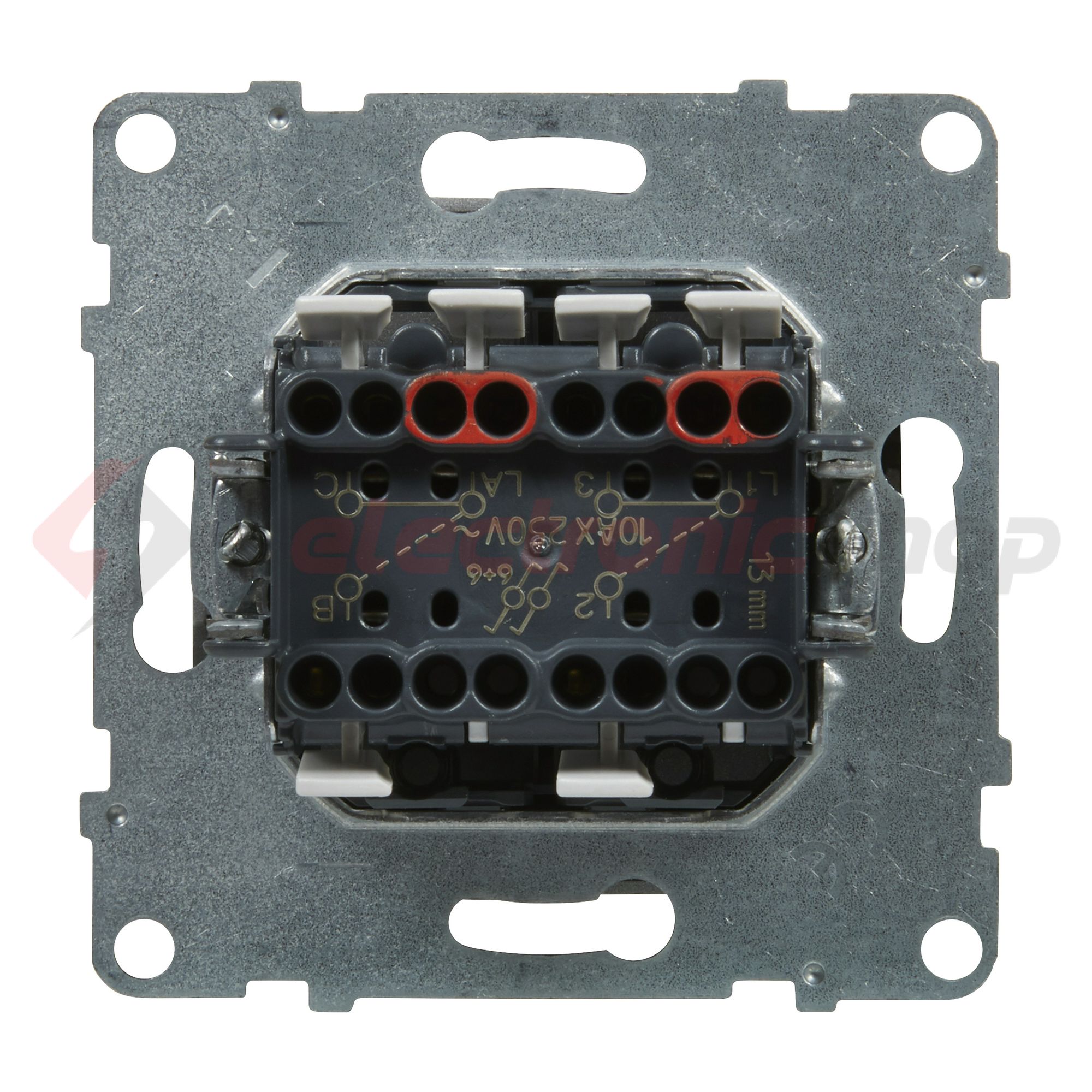 Suno 106+6 kettős váltókapcsoló 106+6 kettős váltókapcsoló betét közp. fedéllel fehér LEGRAND - 721108