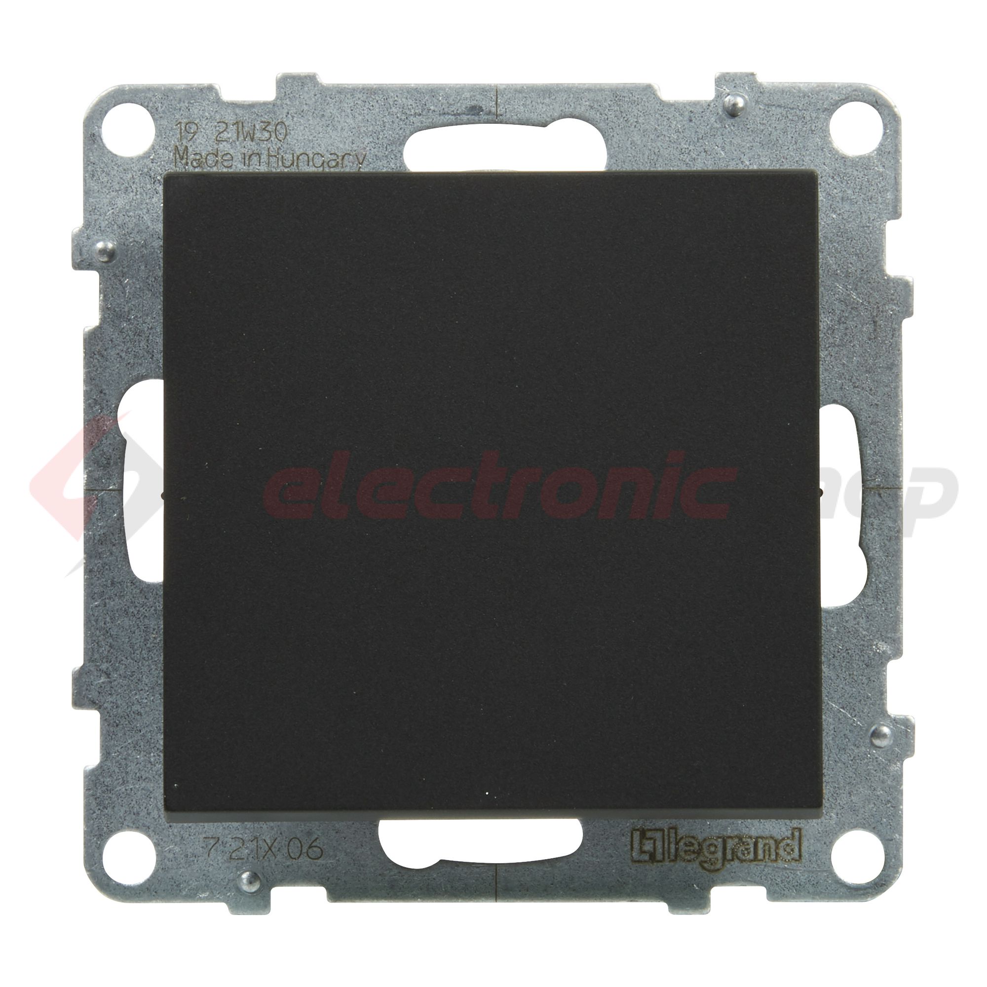 Suno 106 váltókapcsoló 106 váltókapcsoló betét közp. fedéllel fekete süllyesztett rugós LEGRAND - 721406