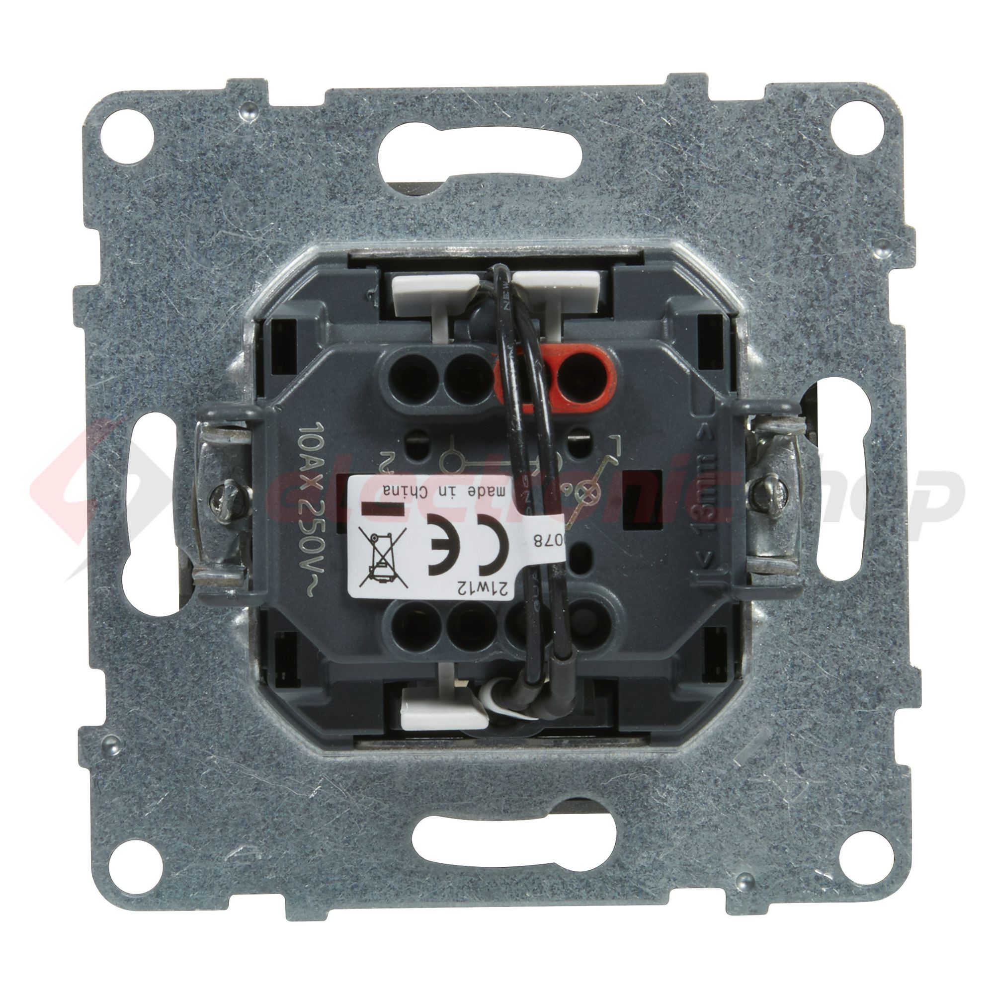 Suno 106 váltókapcsoló +jelzőfény 106 váltókapcsoló betét közp. fedéllel alumínium rugós LEGRAND - 721316