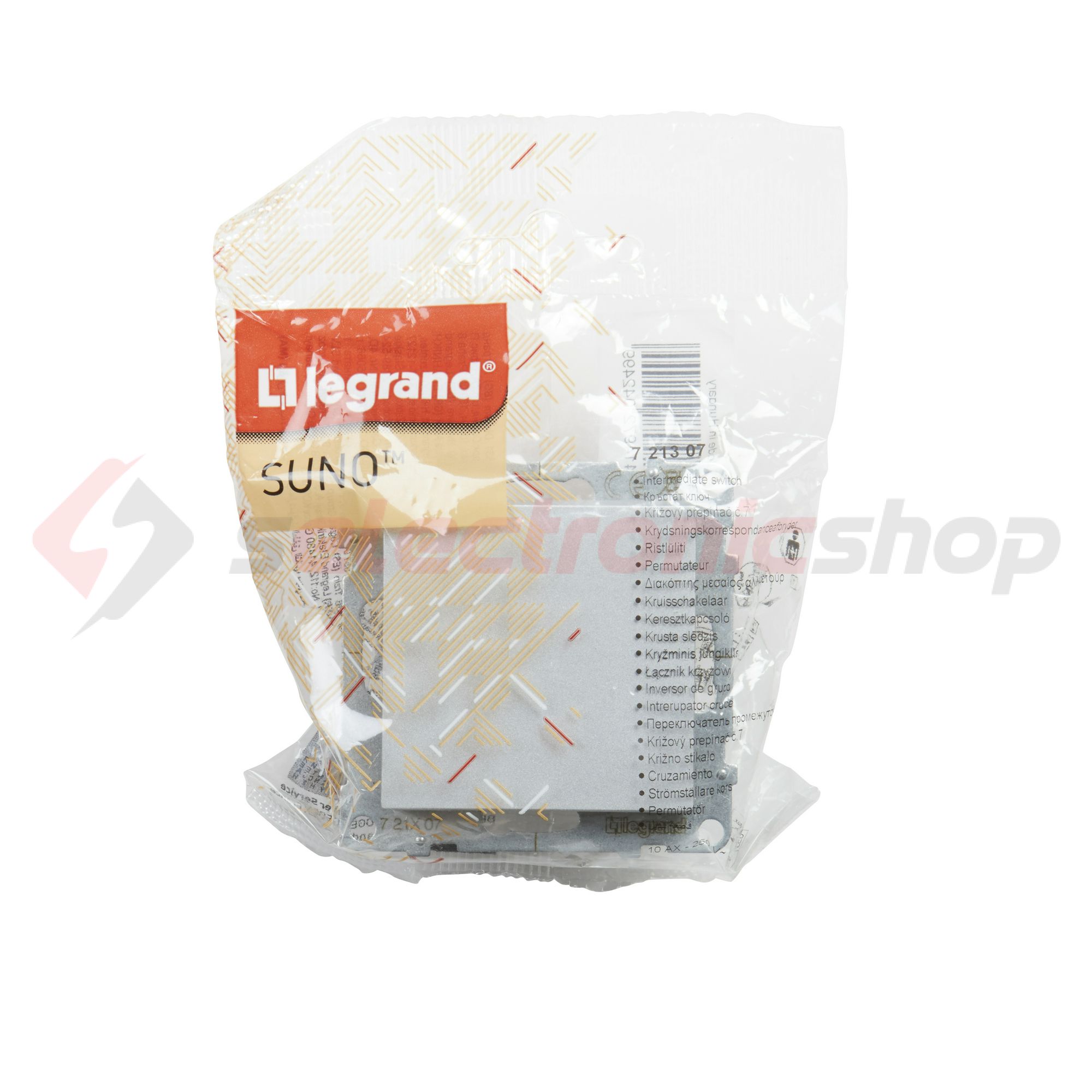 Suno 107 keresztkapcsoló 107 keresztkapcsoló betét közp. fedéllel alumínium süllyesztett LEGRAND - 721307