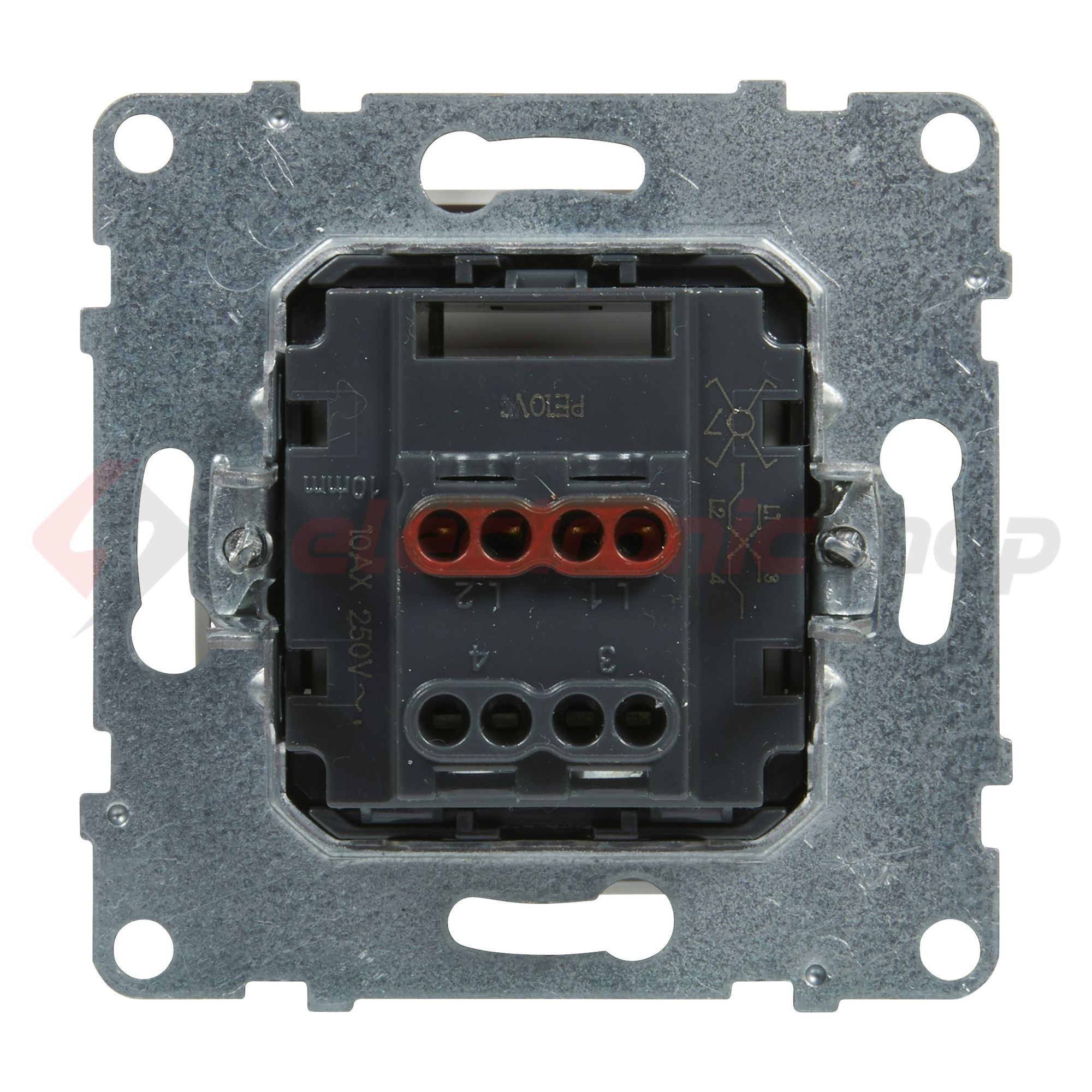 Suno 107 keresztkapcsoló 107 keresztkapcsoló betét közp. fedéllel fehér süllyesztett LEGRAND - 721107