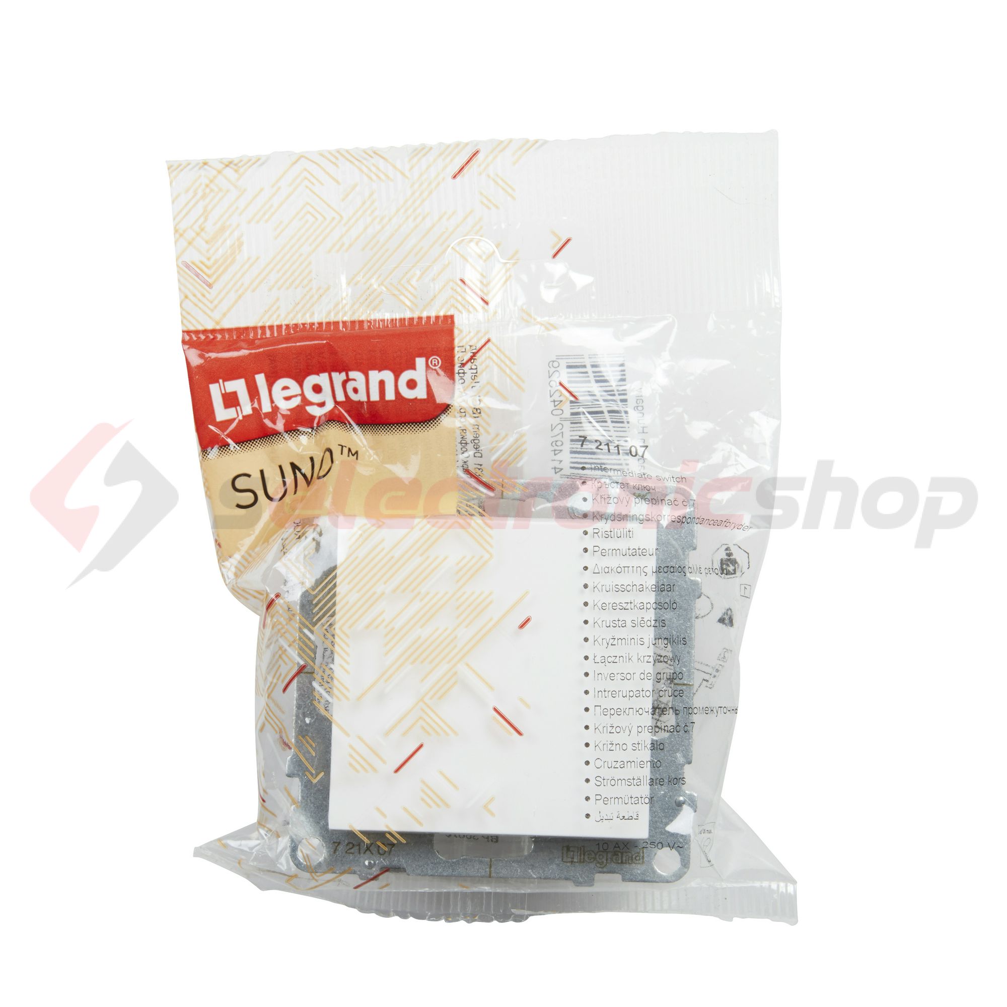 Suno 107 keresztkapcsoló 107 keresztkapcsoló betét közp. fedéllel fehér süllyesztett LEGRAND - 721107