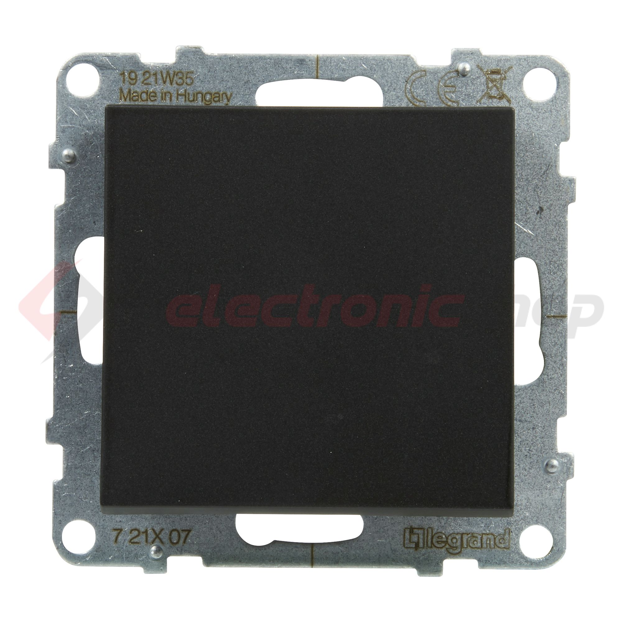 Suno 107 keresztkapcsoló 107 keresztkapcsoló betét közp. fedéllel fekete süllyesztett LEGRAND - 721407