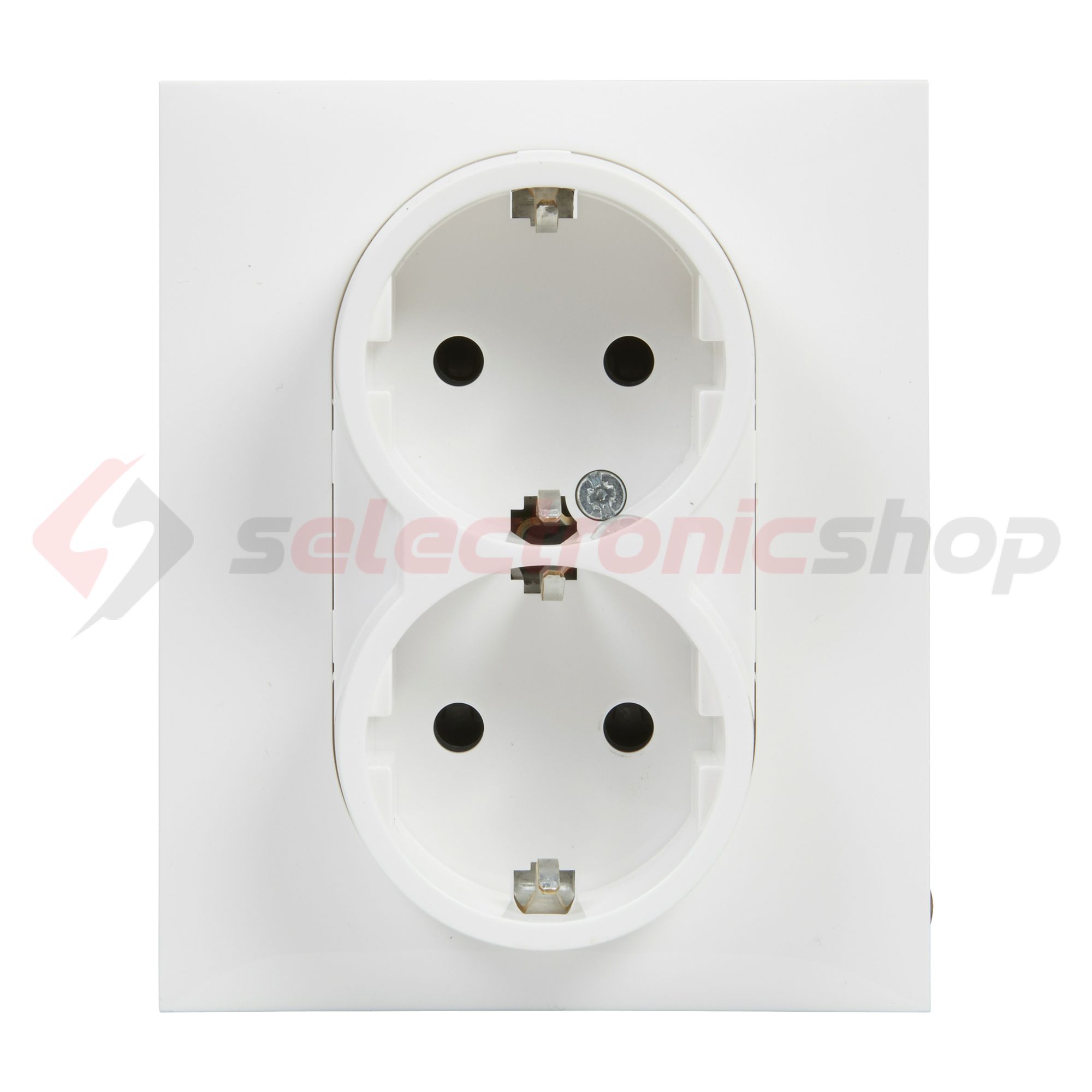 Suno 162/2 dugalj földelt gyerekzárral fehér IP20 süllyesztett rugós LEGRAND - 721126