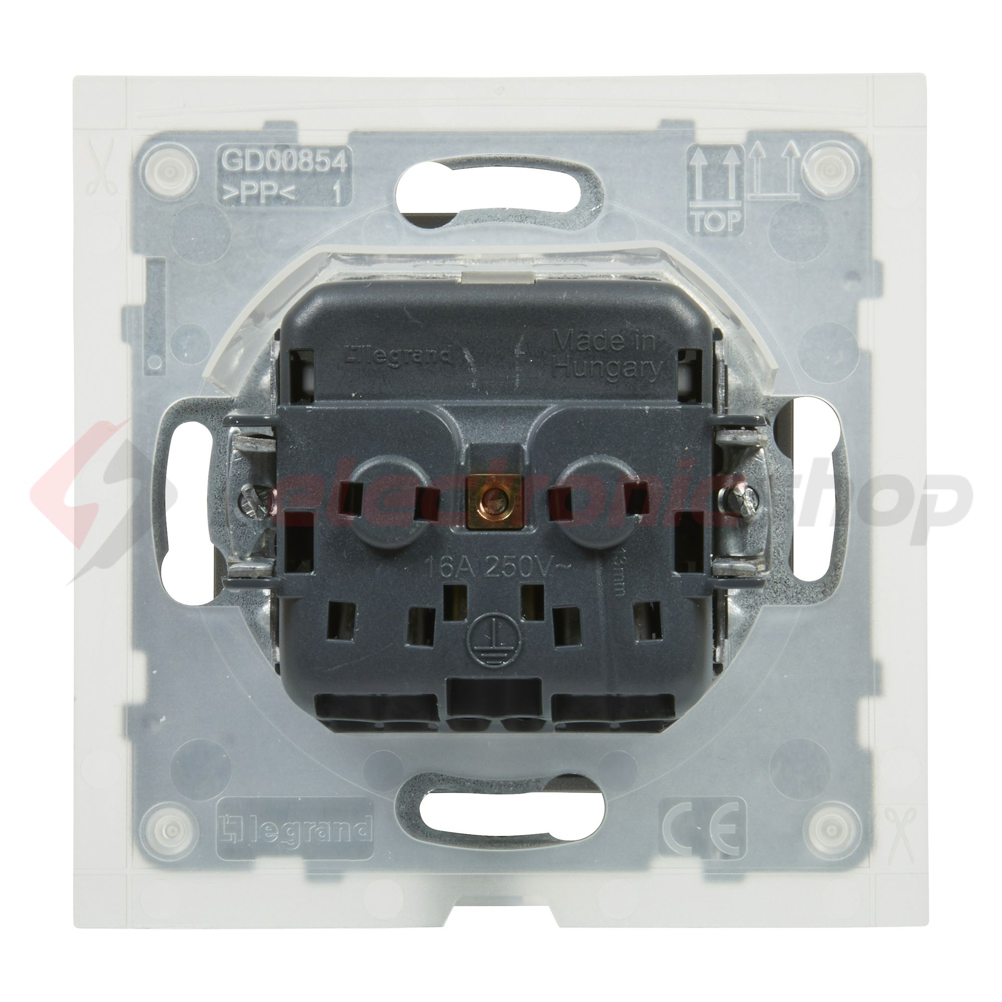 Suno 162 dugalj földelt csapófedéllel gyerekzárral alumínium IP44 süllyesztett rugós LEGRAND - 721323