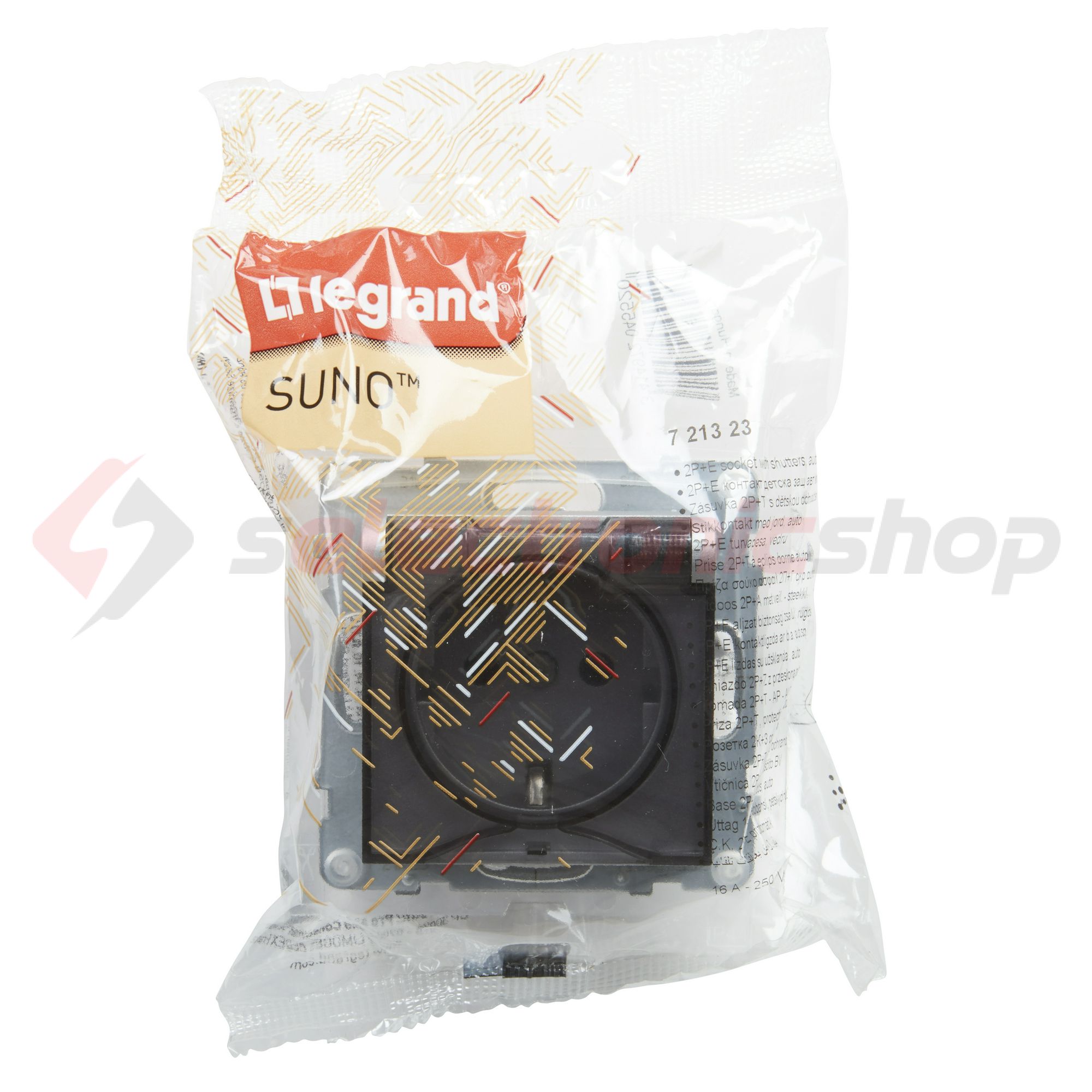 Suno 162 dugalj földelt csapófedéllel gyerekzárral alumínium IP44 süllyesztett rugós LEGRAND - 721323