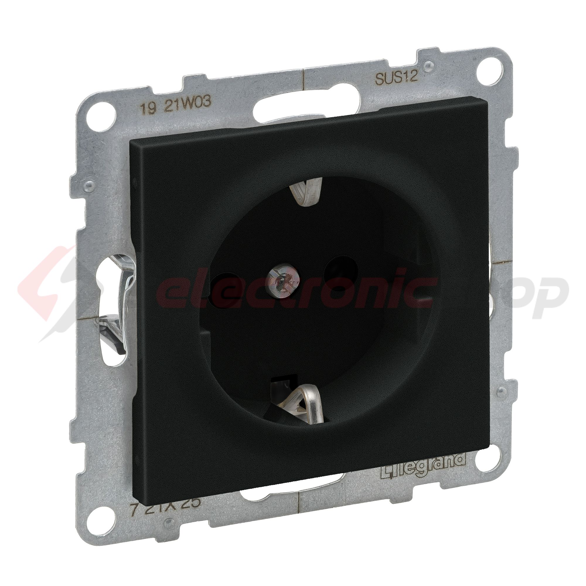 Suno 162 dugalj földelt fekete IP20 süllyesztett csavaros LEGRAND - 721425