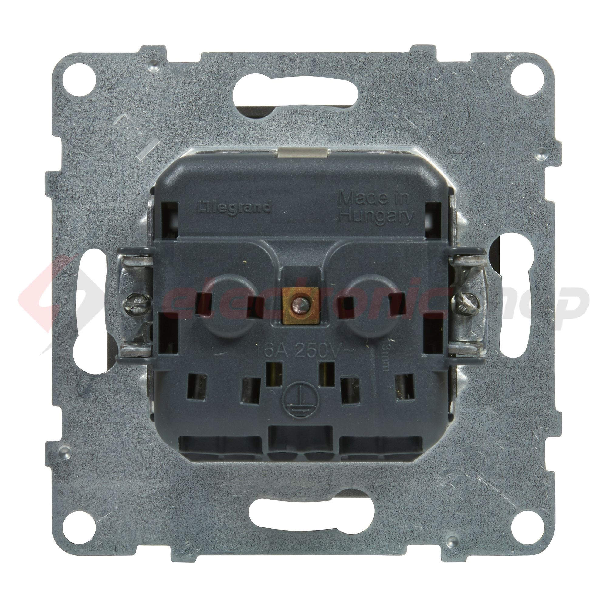 Suno 162 dugalj földelt gyerekzárral alumínium IP20 süllyesztett rugós LEGRAND - 721320