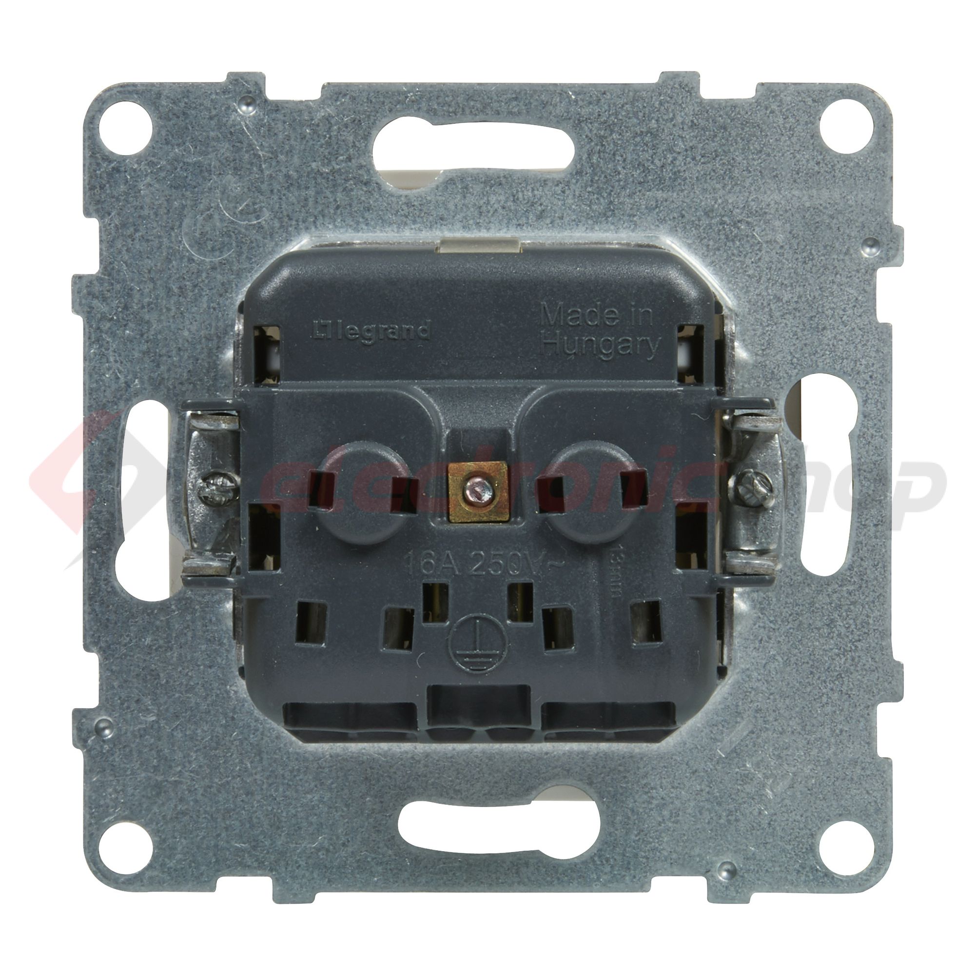 Suno 162 dugalj földelt gyerekzárral fehér IP20 süllyesztett rugós LEGRAND - 721120