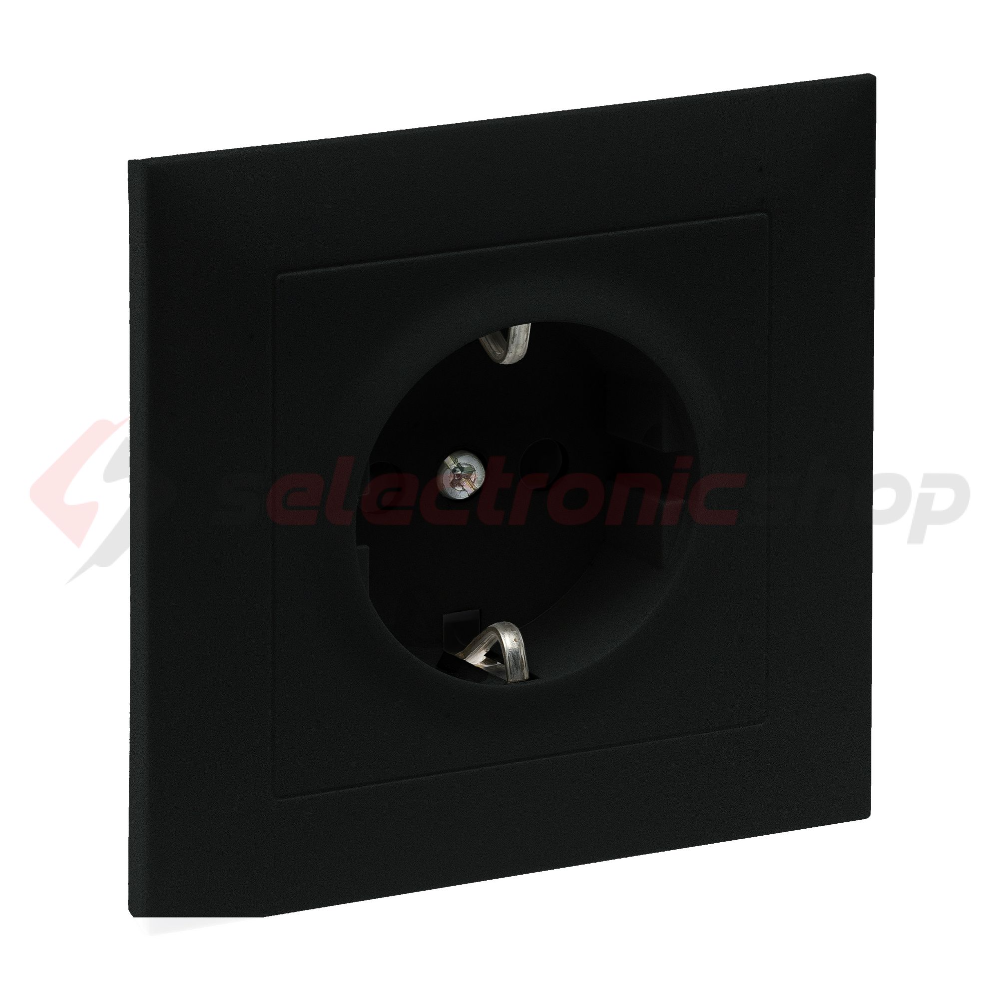 Suno 162 dugalj földelt gyerekzárral fekete IP20 süllyesztett csavaros LEGRAND - 721428