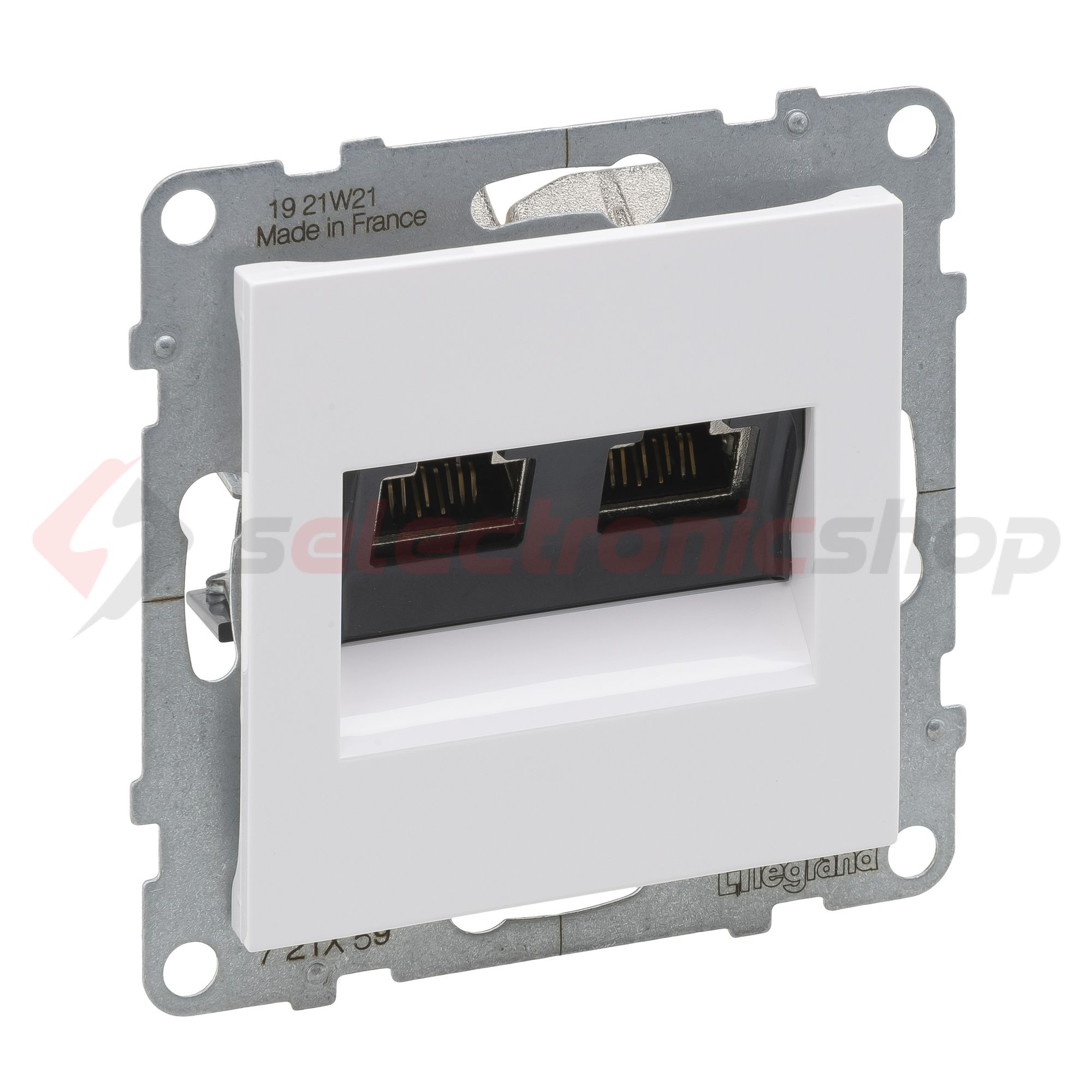 Suno adatcsatlakozó dugalj STP 2xRJ45 8(8) Cat6A(IEC) fehér LEGRAND - 721159