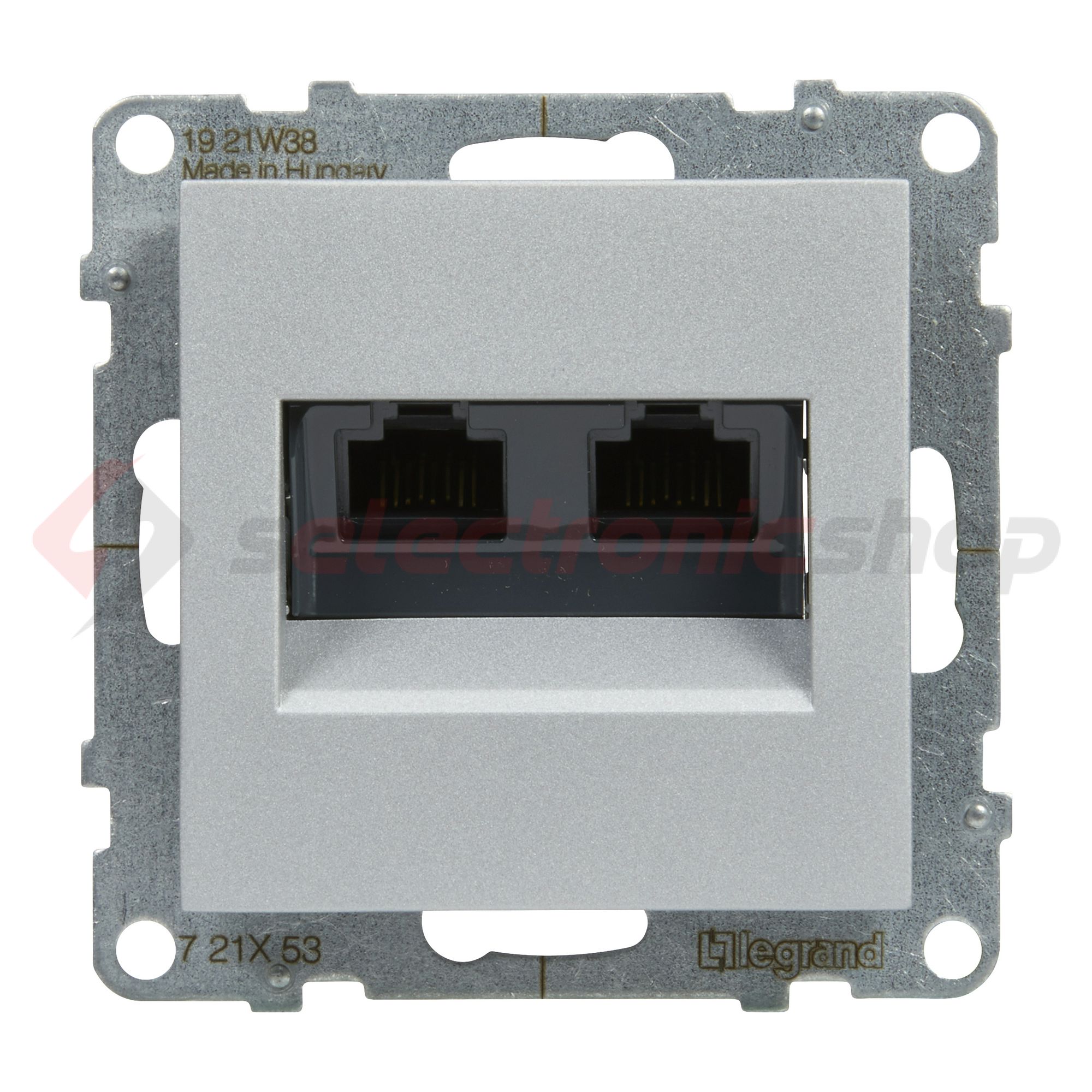 Suno adatcsatlakozó dugalj UTP 2xRJ45 8(8) Cat6 alumínium LEGRAND - 721353